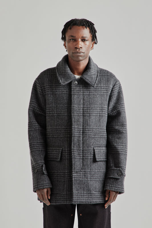 Another Aspect FW25 Another Coat 1.0 Grey Black Tartan 2