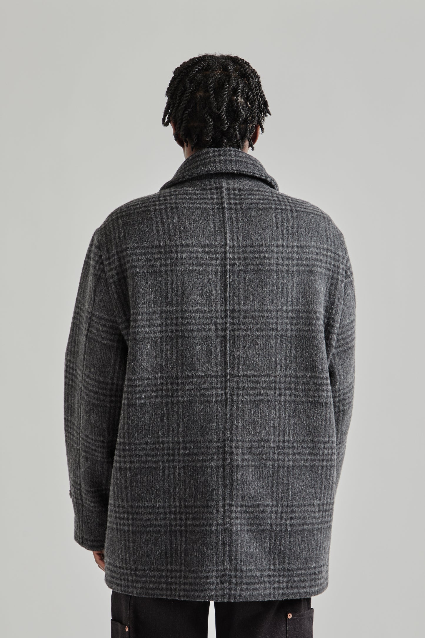 Another Aspect FW25 Another Coat 1.0 Grey Black Tartan 5