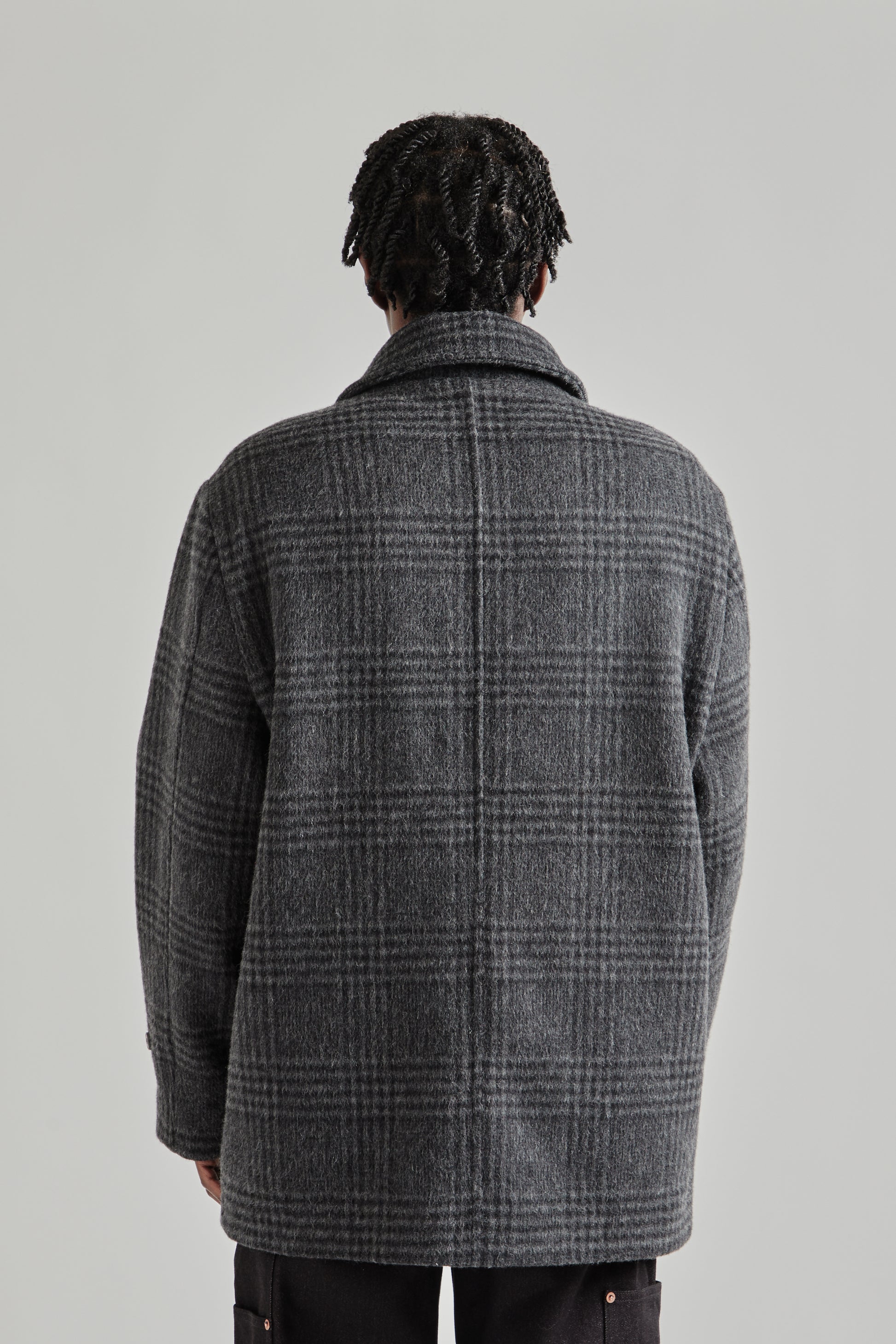 Another Aspect FW25 Another Coat 1.0 Grey Black Tartan 5
