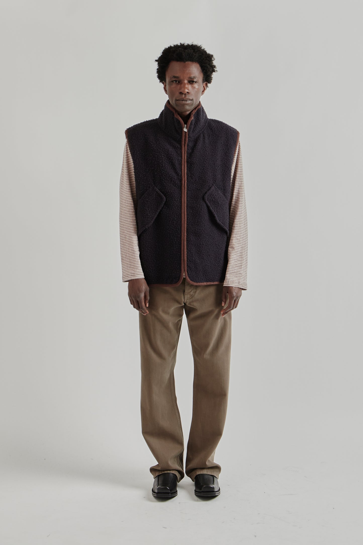 Another Fleece Vest 1.0 - Navy/Brown