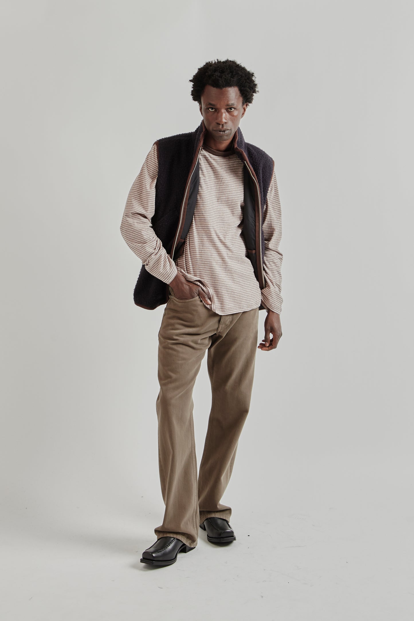 Another Fleece Vest 1.0 - Navy/Brown