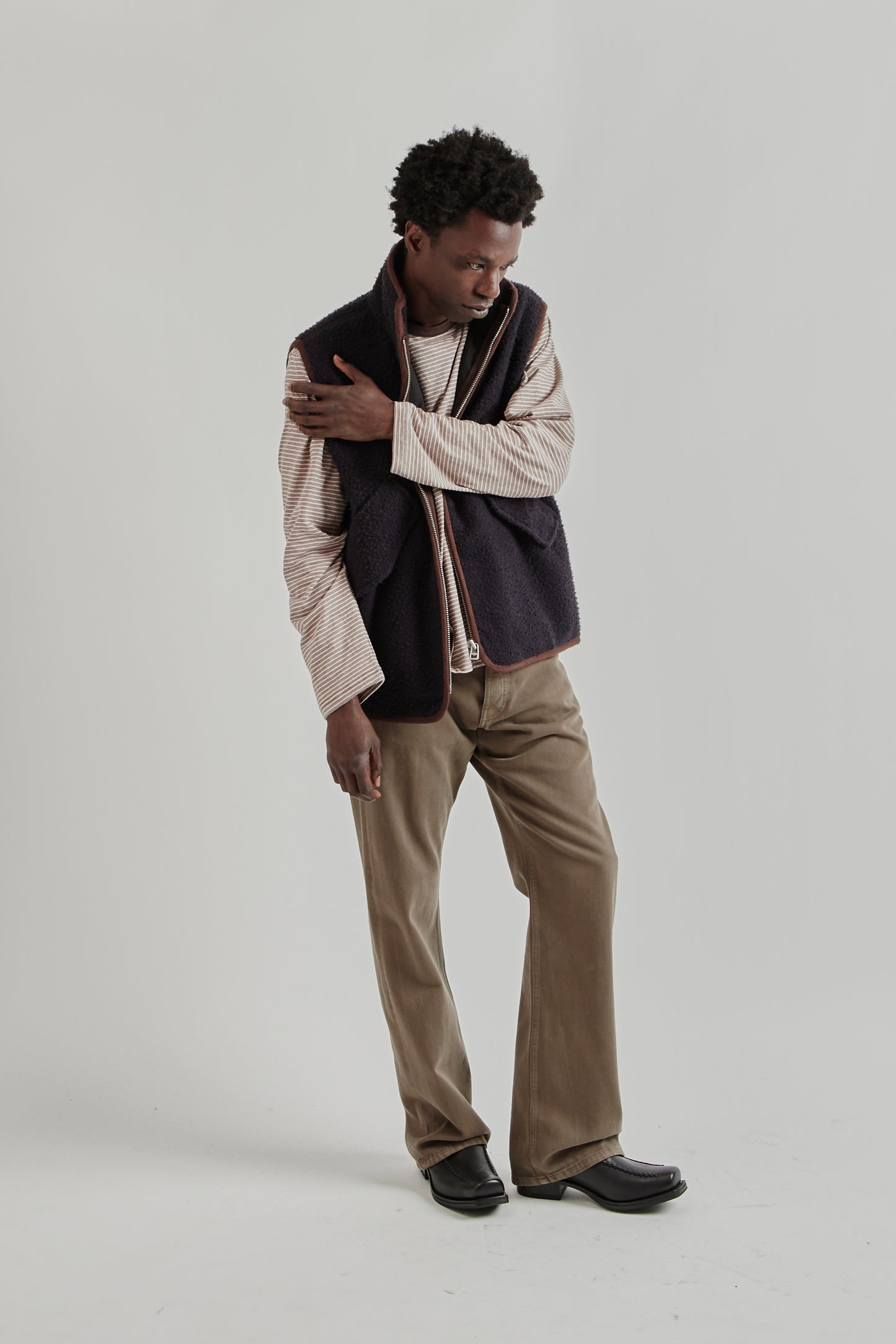 Another Fleece Vest 1.0 - Navy/Brown