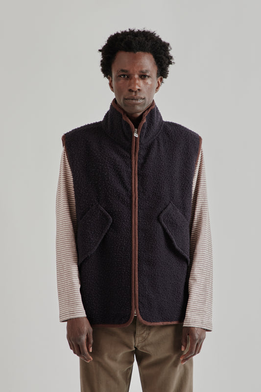 Another Fleece Vest 1.0 - Navy/Brown