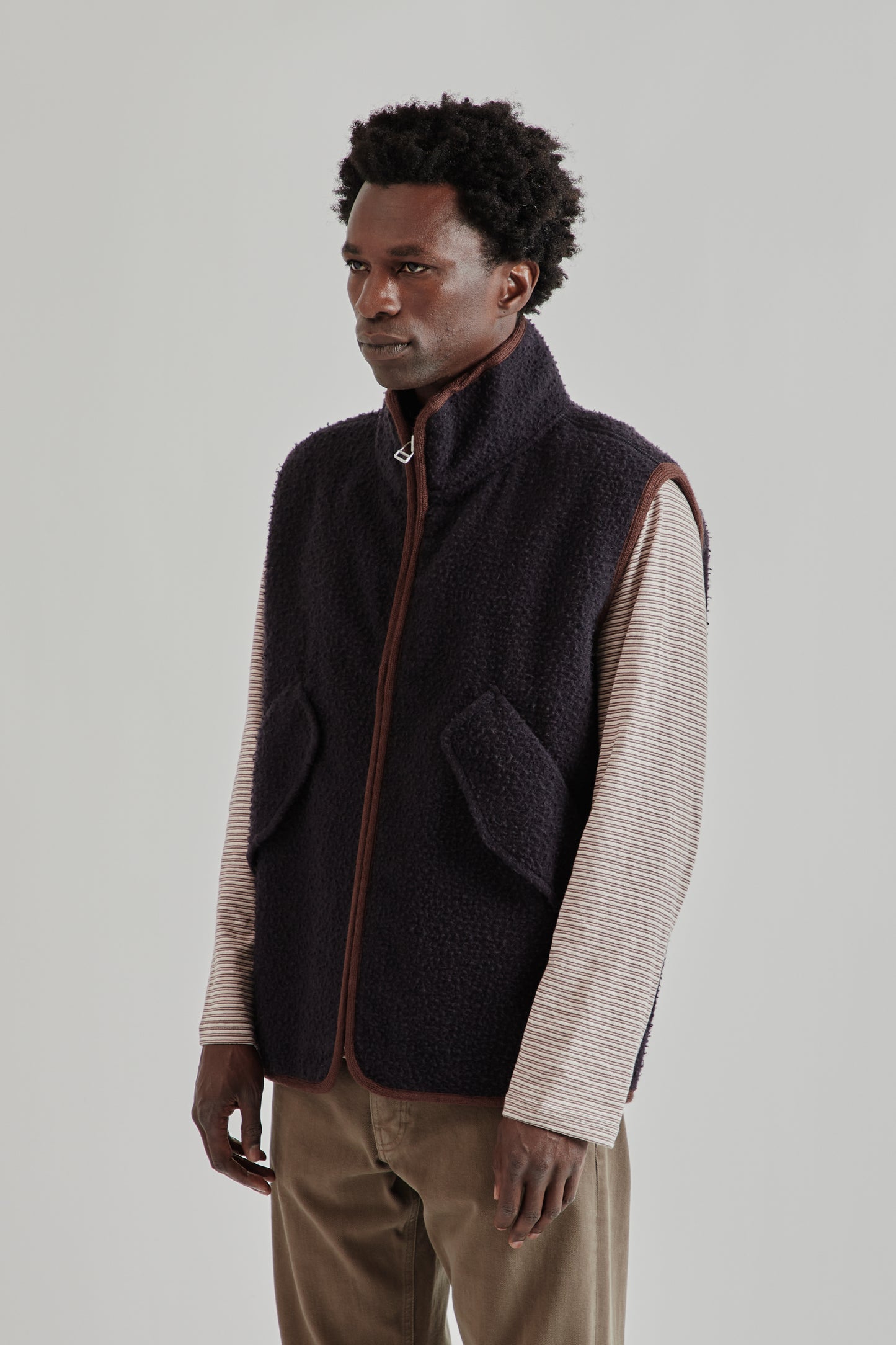Another Fleece Vest 1.0 - Navy/Brown
