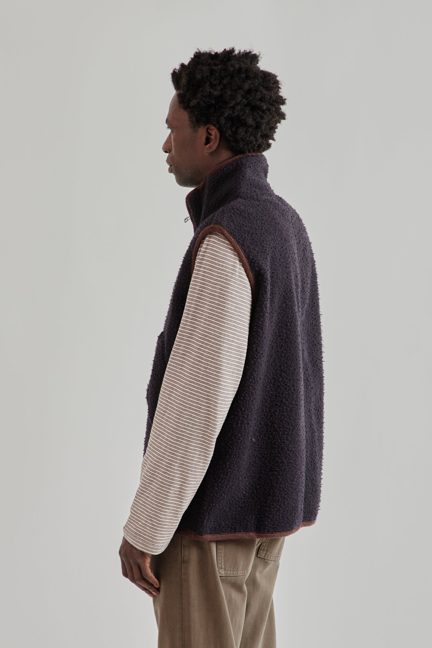 Another Fleece Vest 1.0 - Navy/Brown