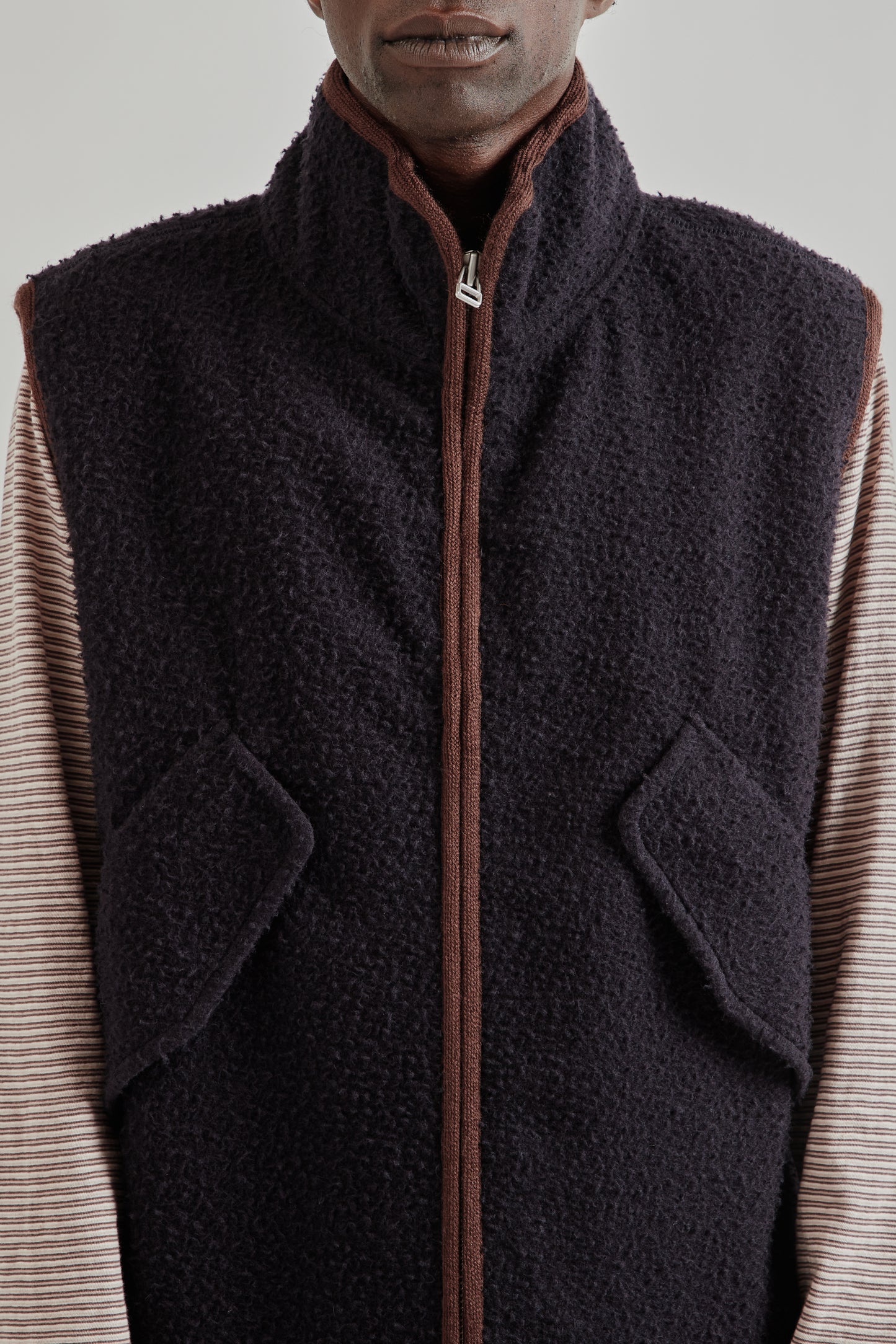 Another Fleece Vest 1.0 - Navy/Brown