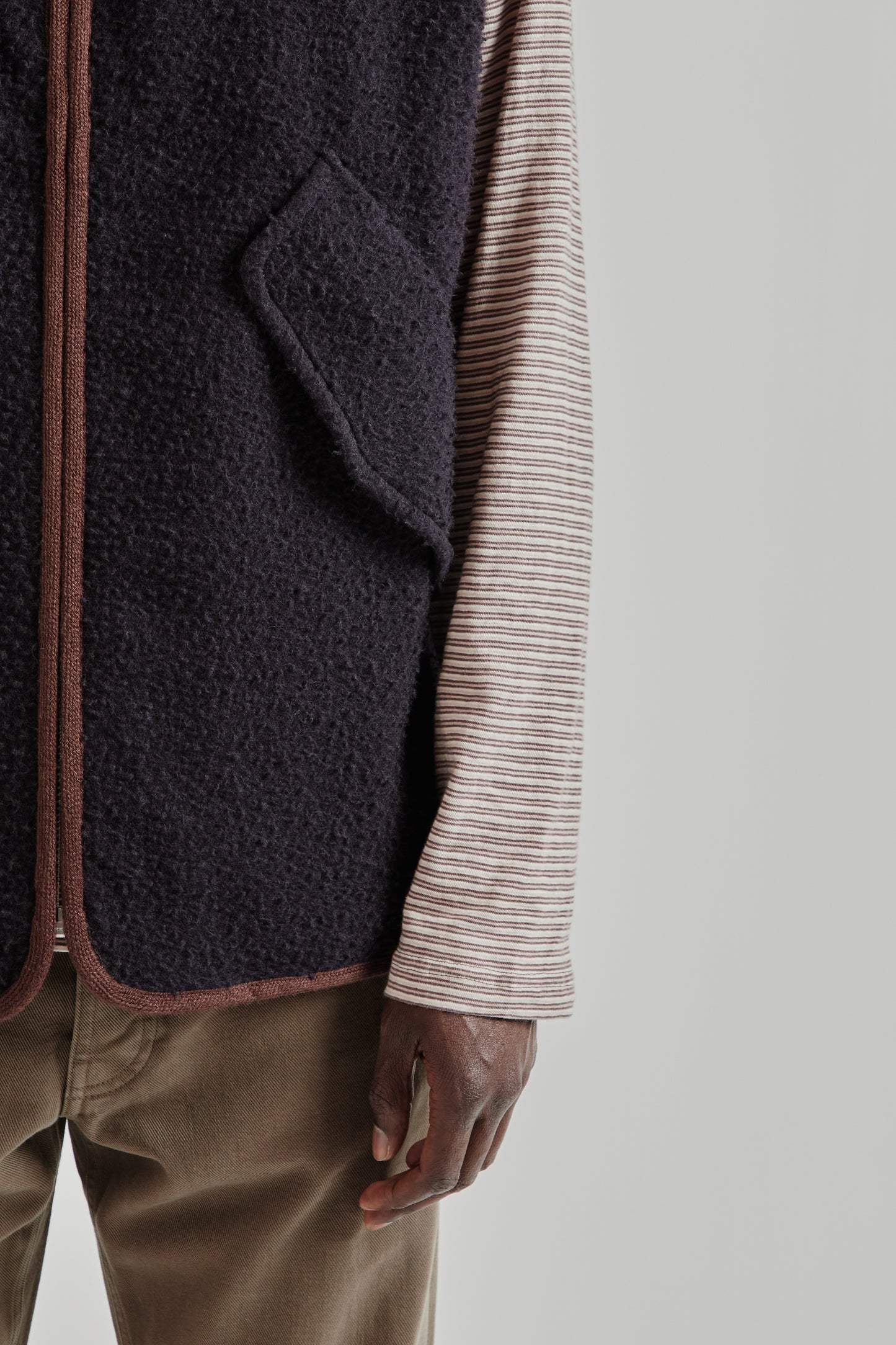 Another Fleece Vest 1.0 - Navy/Brown