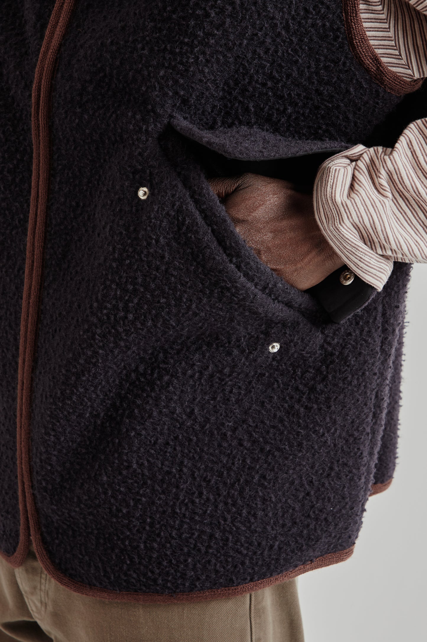 Another Fleece Vest 1.0 - Navy/Brown