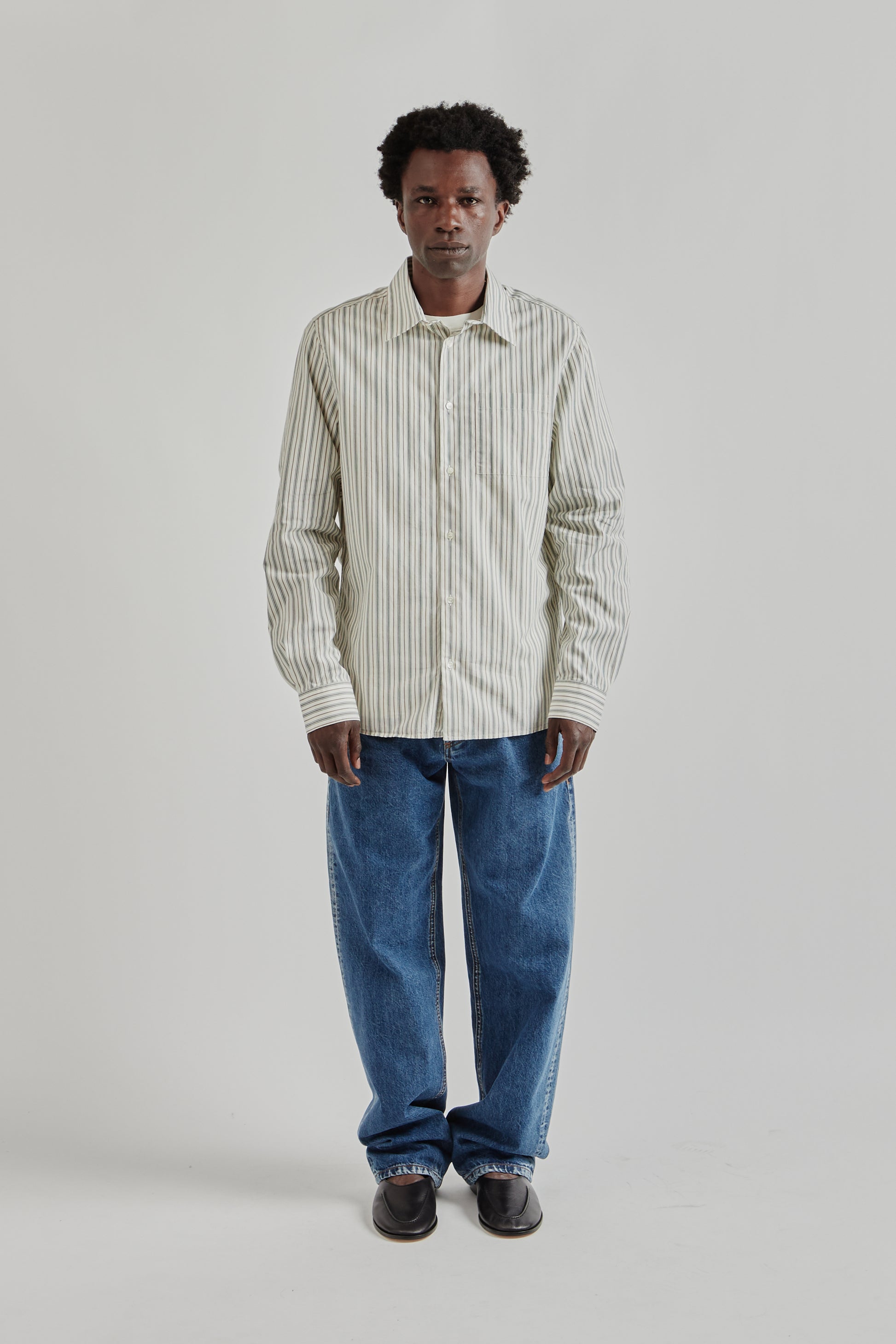 Another Aspect FW25 Another Shirt 3.0 Small Green Stripe