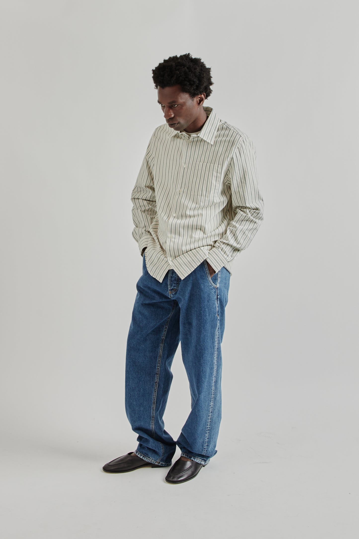 Another Aspect FW25 Another Shirt 3.0 Small Green Stripe 10