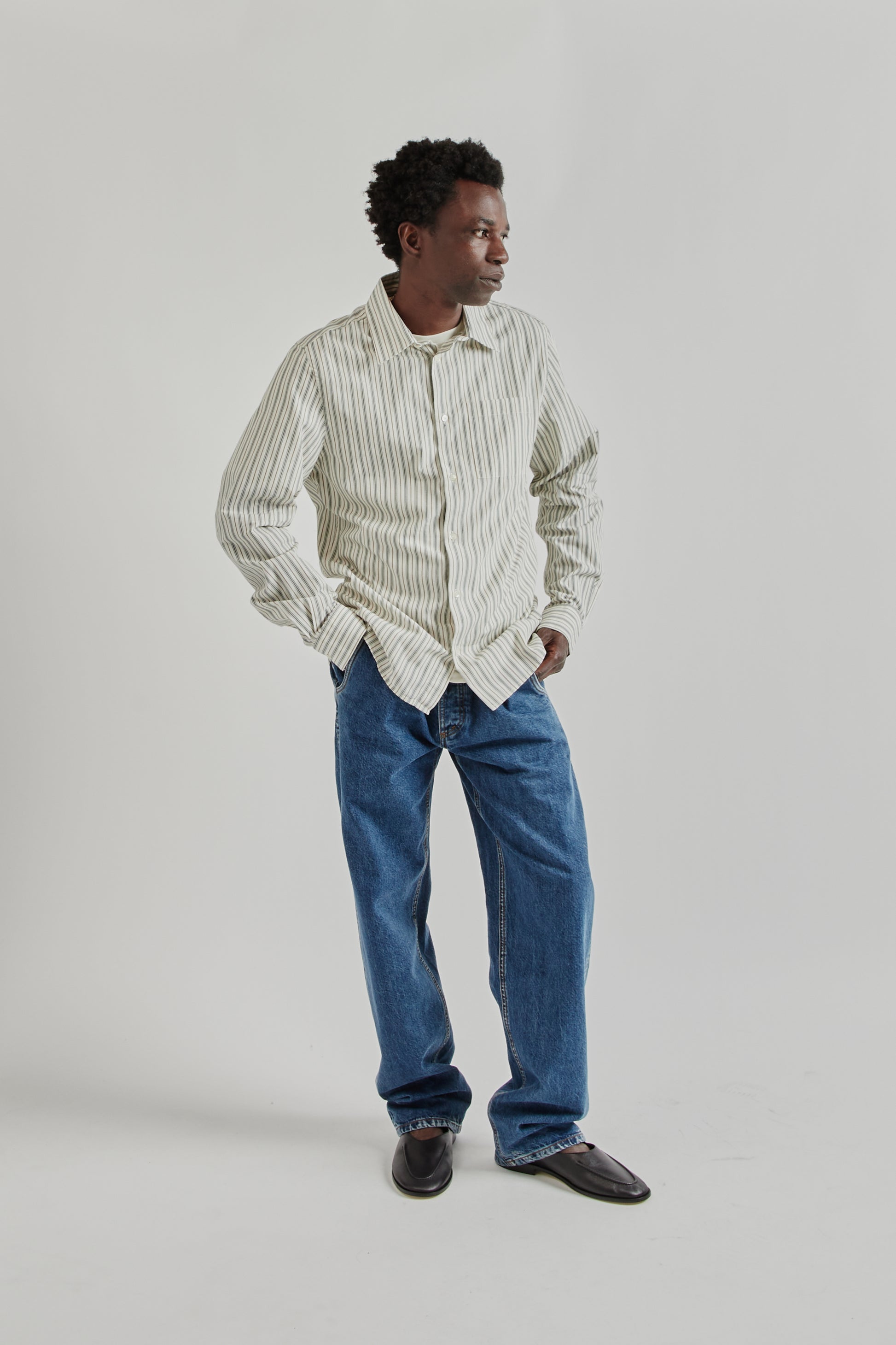 Another Aspect FW25 Another Shirt 3.0 Small Green Stripe 13