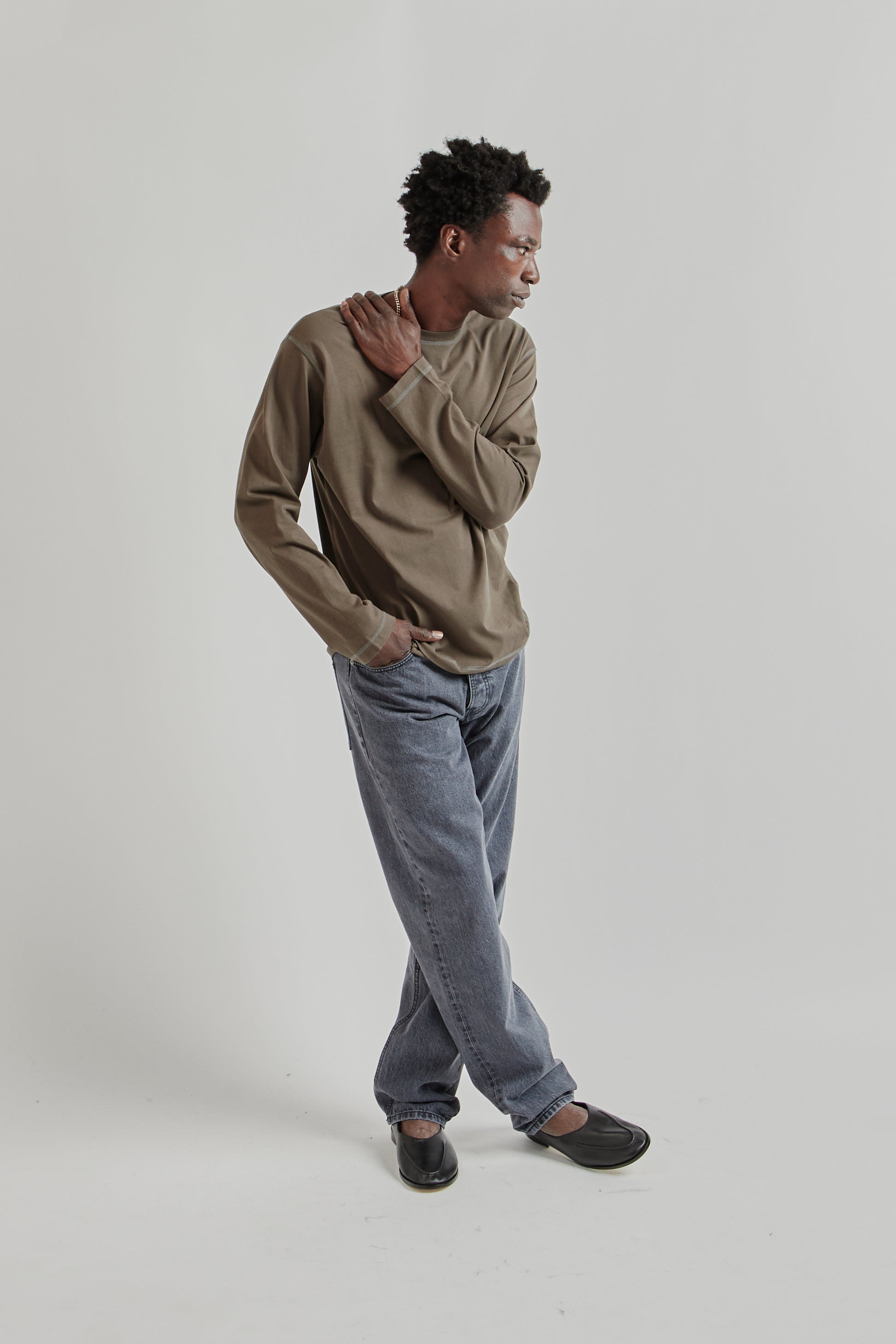Another Aspect FW25 Another TShirt 3.0 Brown Navy 11