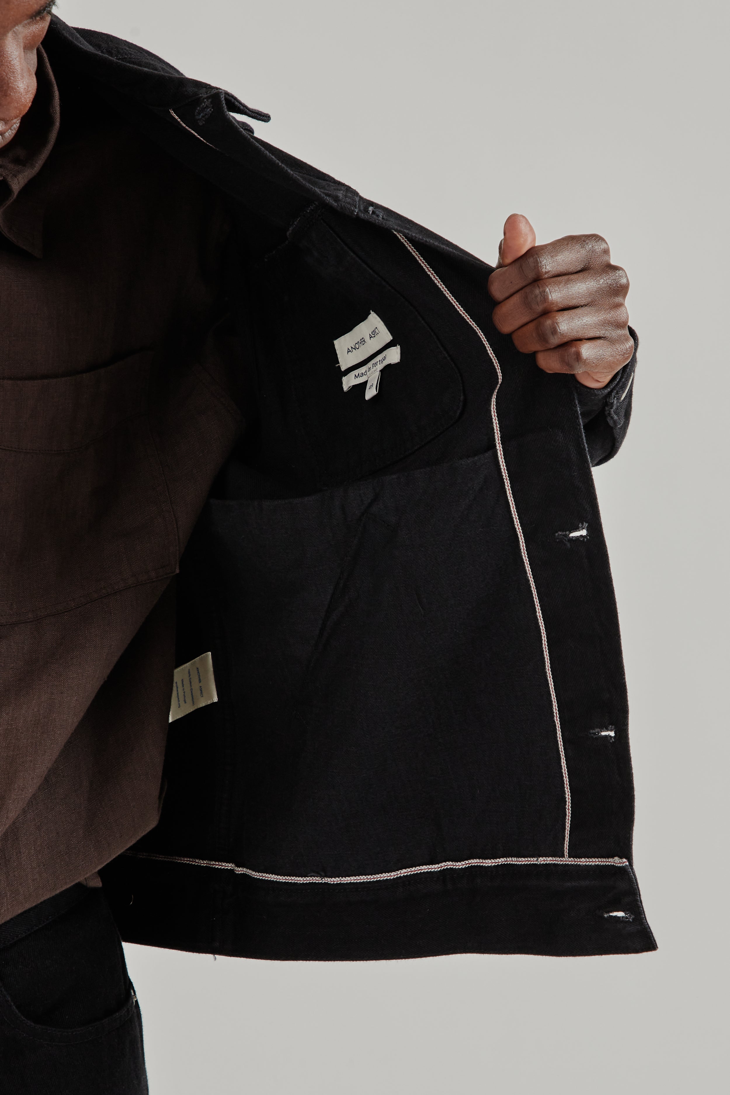 Another Aspect Another Denim Jacket 2.0 - Black | Wallace