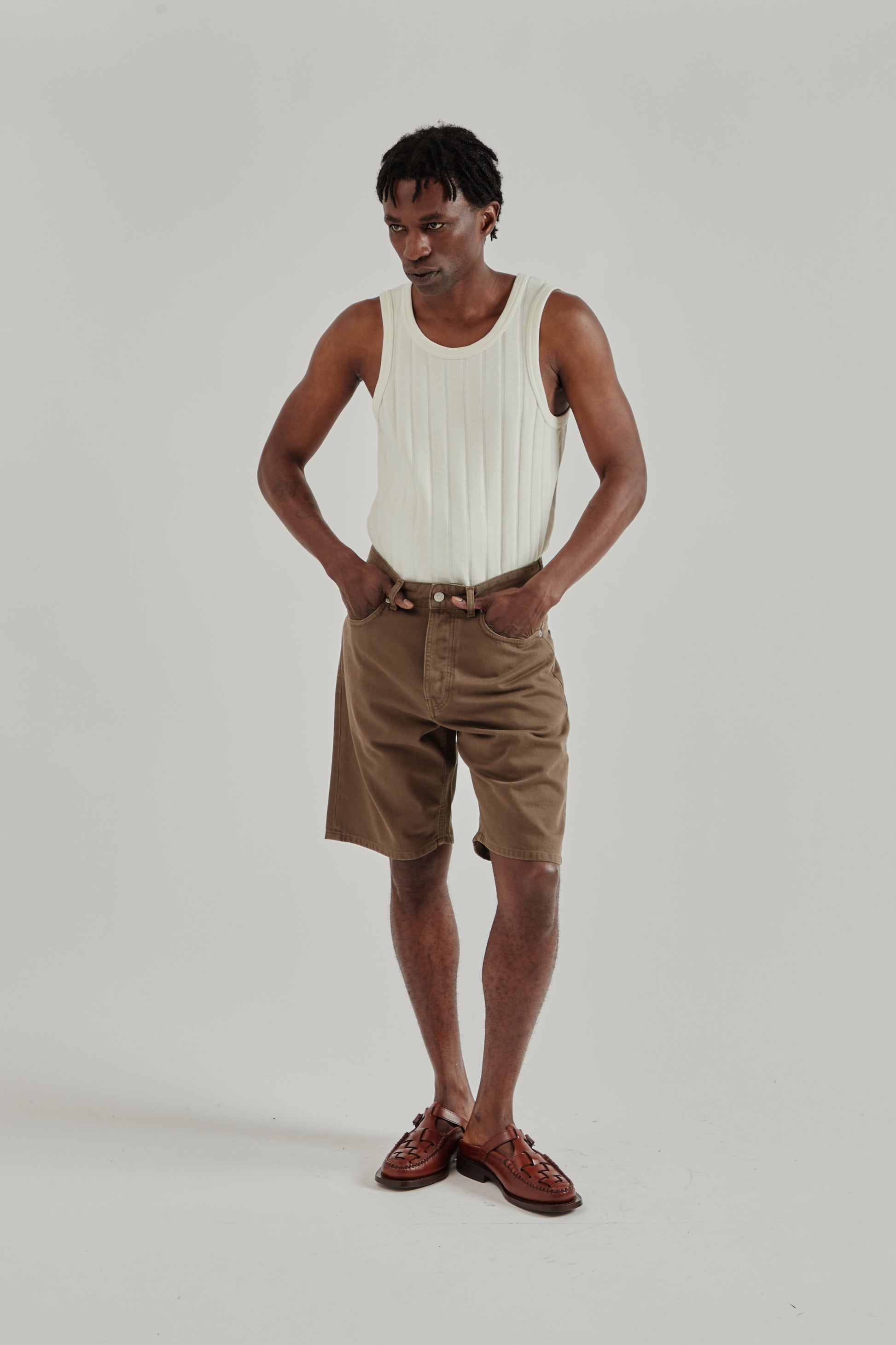 Another Aspect SS26 Another Denim Shorts 1.0 Brown1279