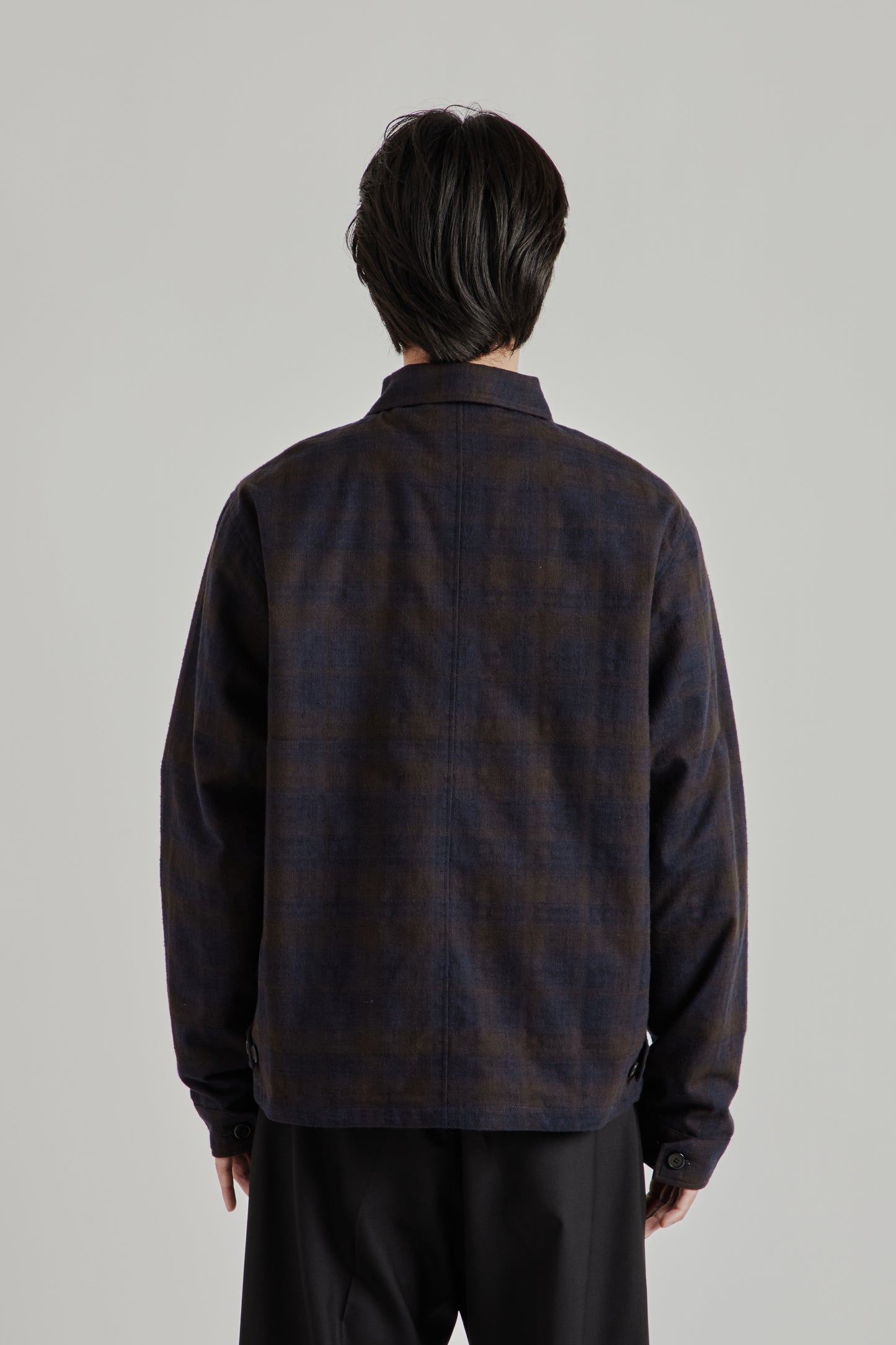 Another Aspect SS26 Another Overshirt 3.0 Navy Brown Check 2067