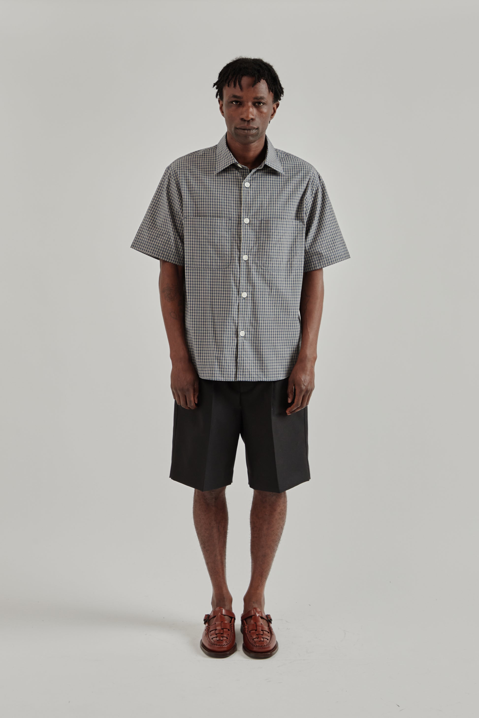 Another Aspect SS26 Another Shirt 4.1 JPN Blue Check1033