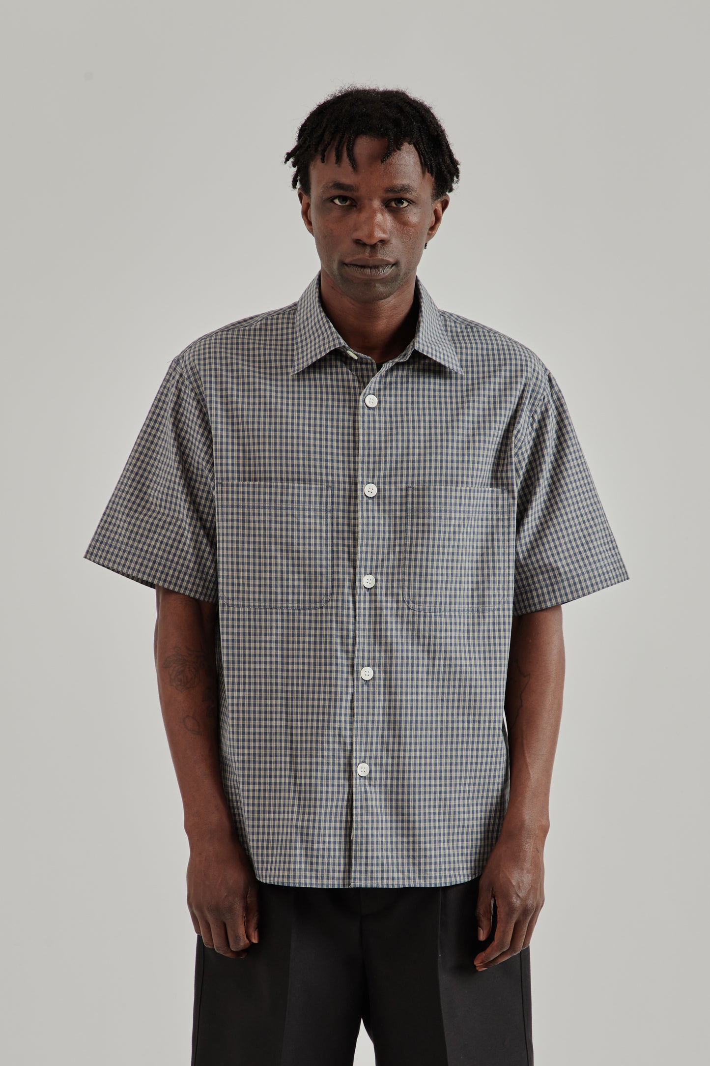 Another Aspect SS26 Another Shirt 4.1 JPN Blue Check1034