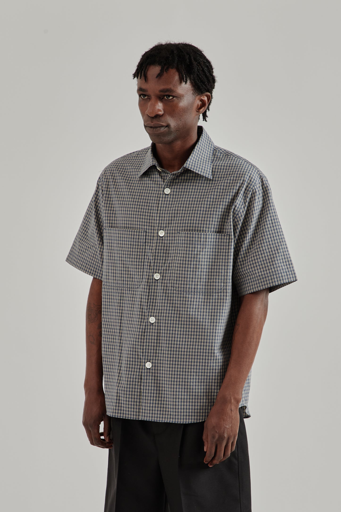 Another Aspect SS26 Another Shirt 4.1 JPN Blue Check1036