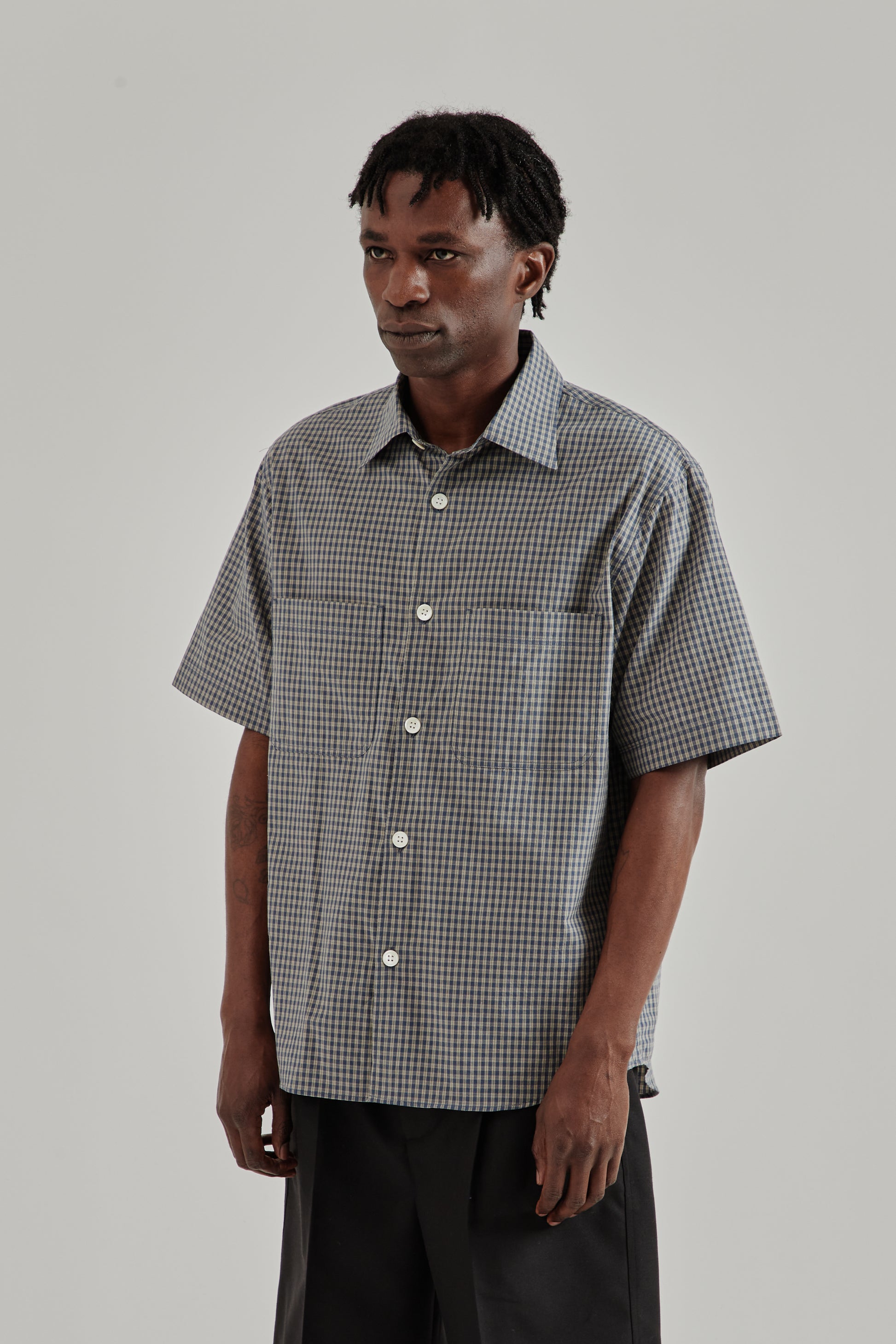 Another Aspect SS26 Another Shirt 4.1 JPN Blue Check1036