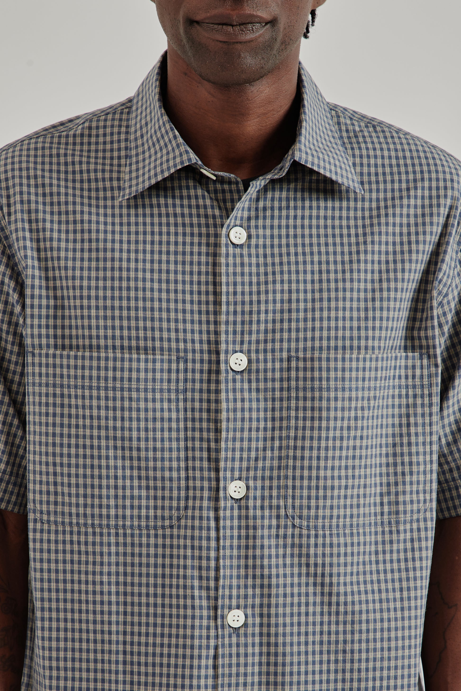 Another Aspect SS26 Another Shirt 4.1 JPN Blue Check1044