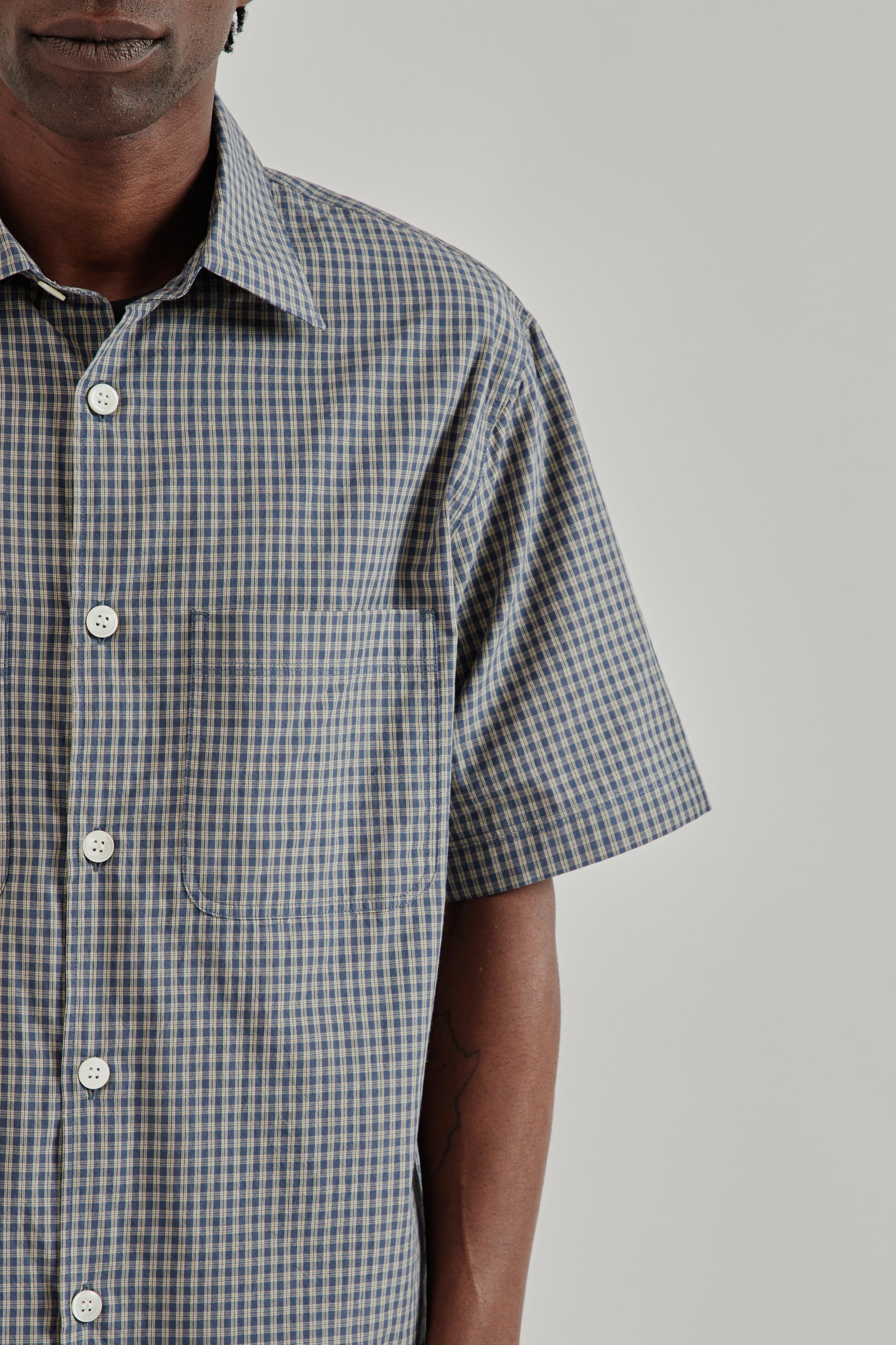 Another Aspect SS26 Another Shirt 4.1 JPN Blue Check1045