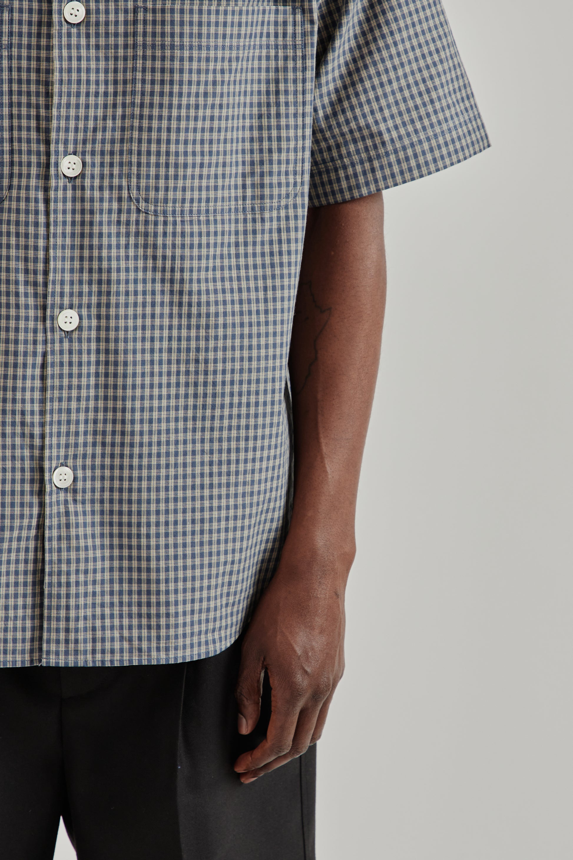 Another Aspect SS26 Another Shirt 4.1 JPN Blue Check1046