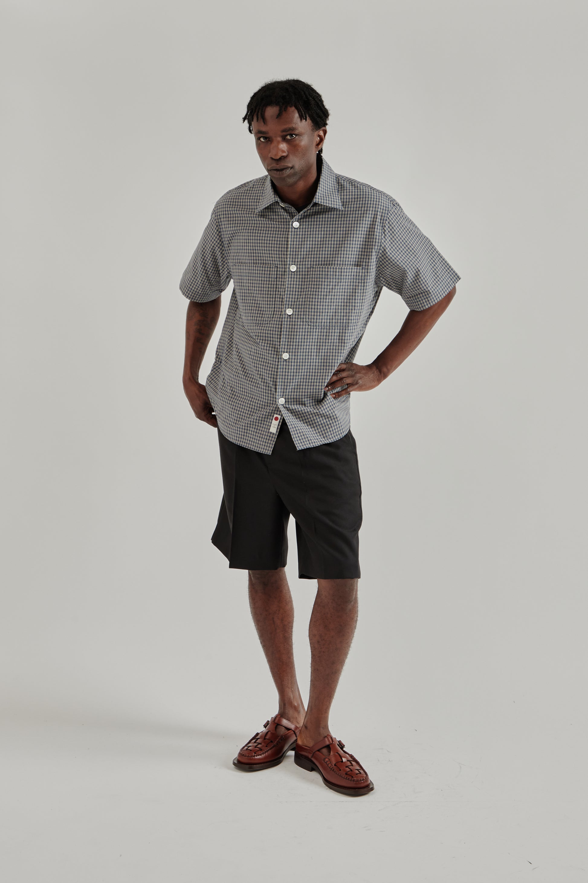 Another Aspect SS26 Another Shirt 4.1 JPN Blue Check1049