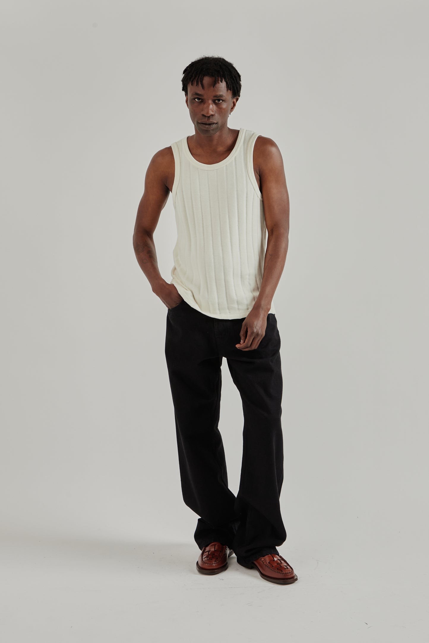 Another Aspect SS26 Another Tank Top 1.0 Antique White1087