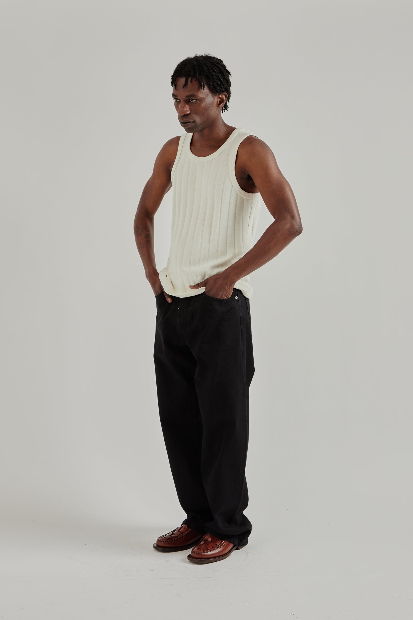 Another Aspect SS26 Another Tank Top 1.0 Antique White1089