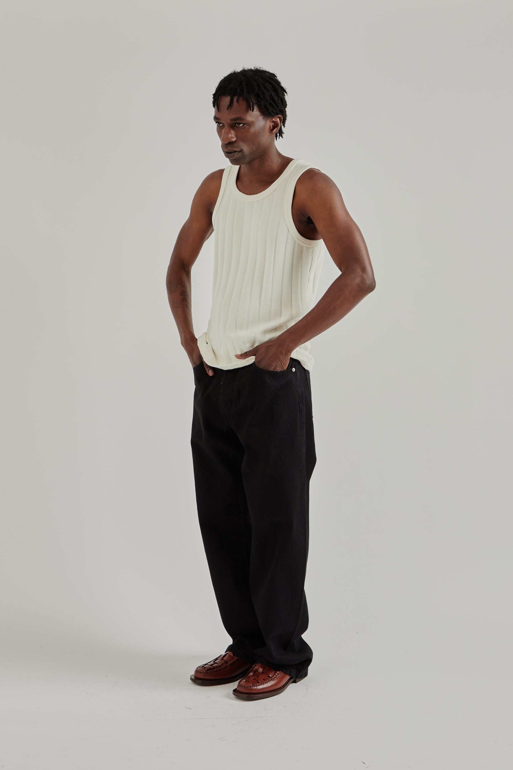 Another Aspect SS26 Another Tank Top 1.0 Antique White1089
