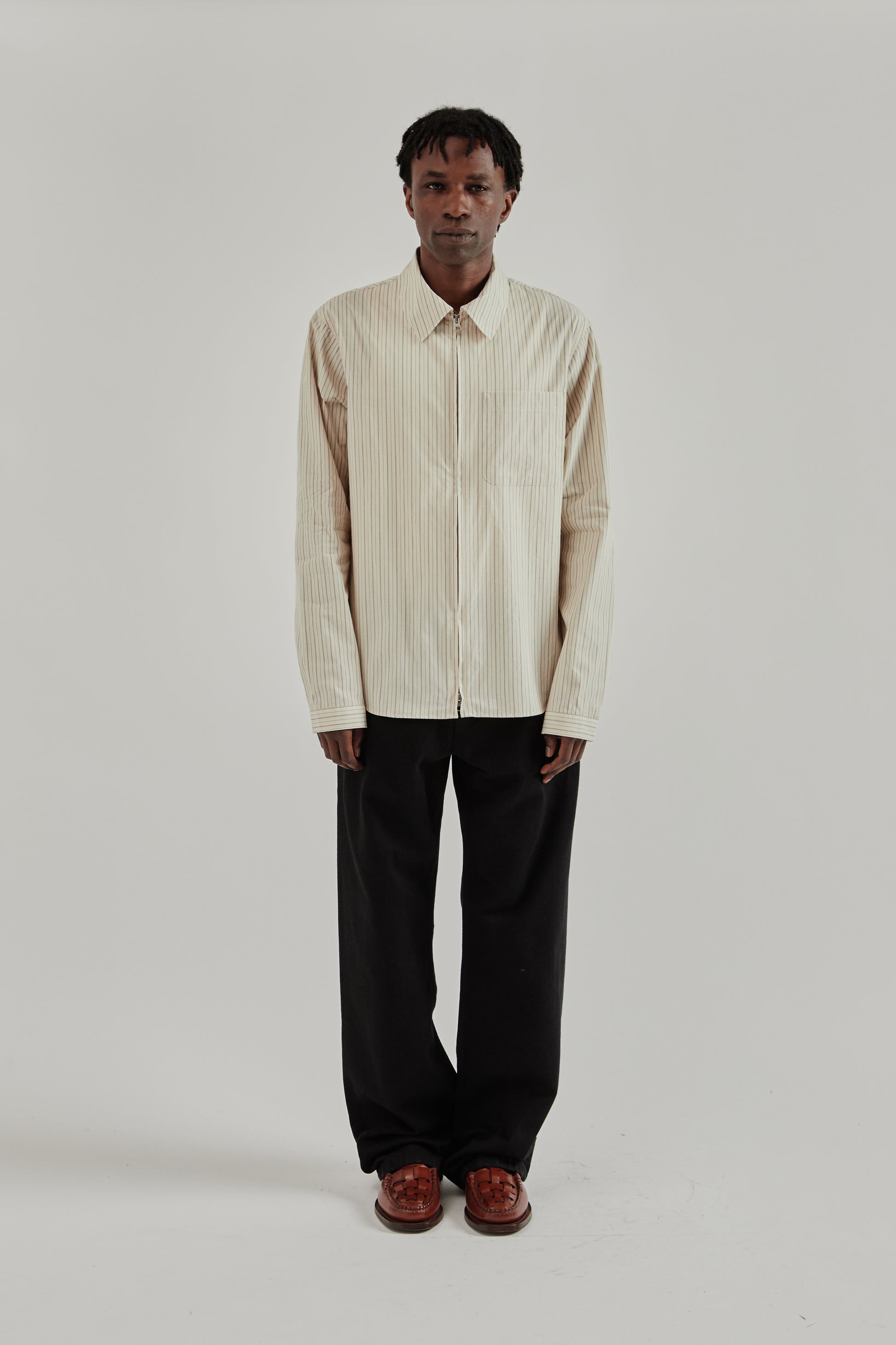 Another Aspect SS26 Another Zip Shirt 1.0 JPN Cream1115