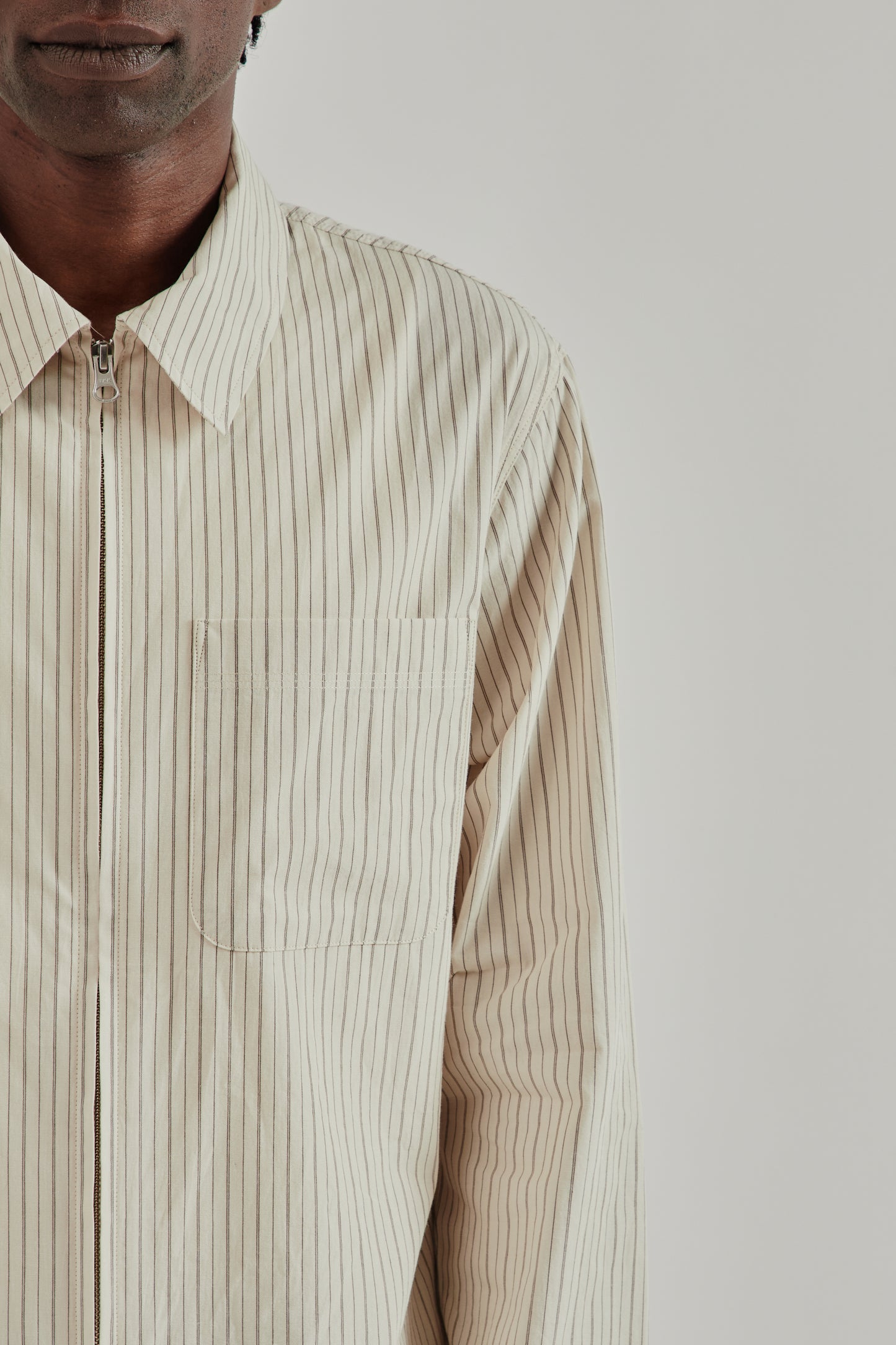 Another Aspect SS26 Another Zip Shirt 1.0 JPN Cream1130