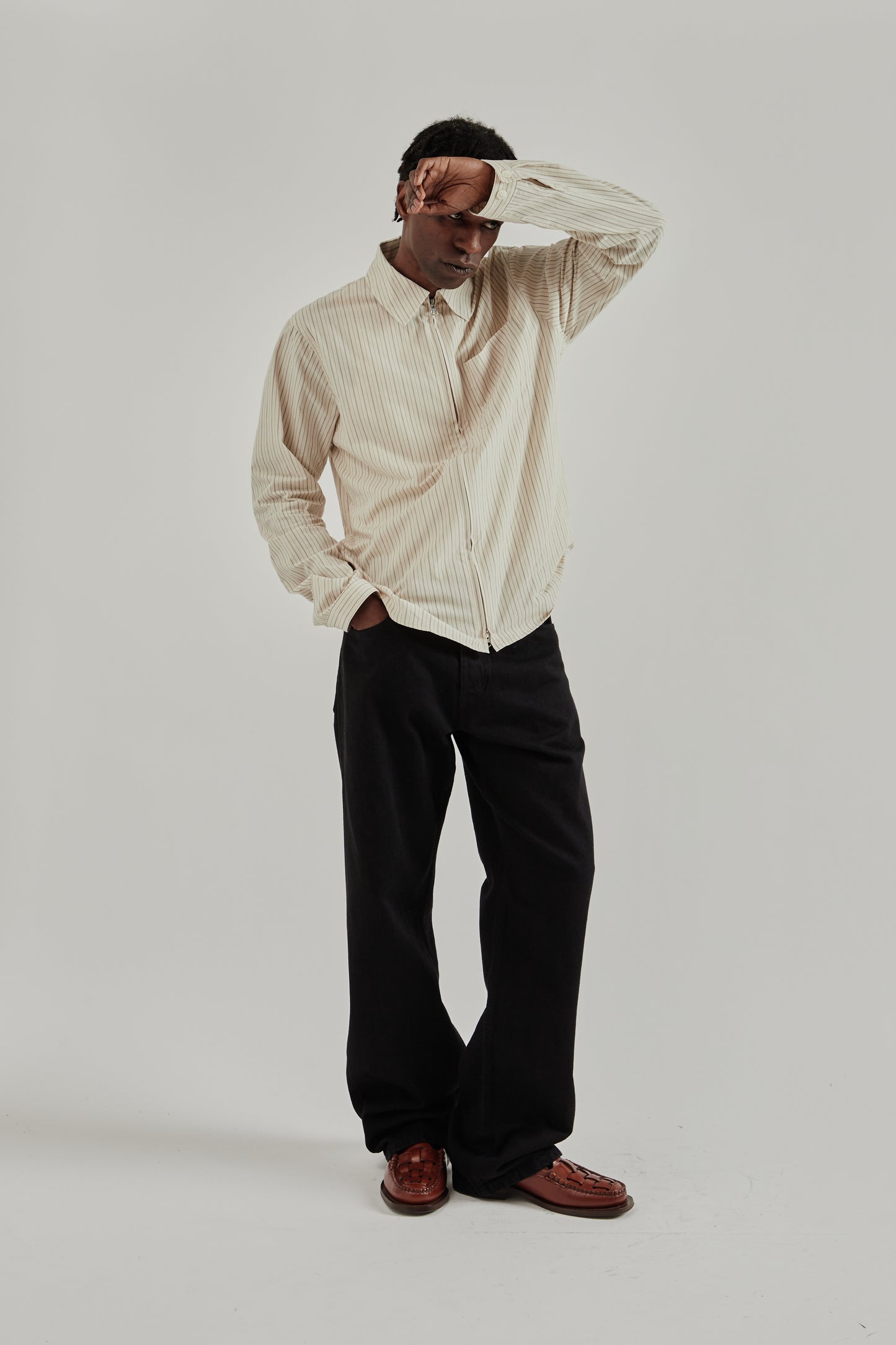 Another Aspect SS26 Another Zip Shirt 1.0 JPN Cream1139