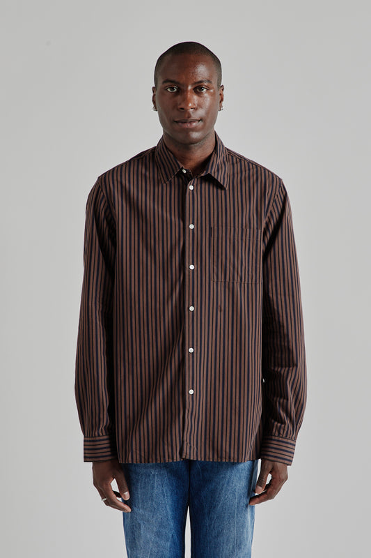 Another Aspect Shirt 3.0 In Brown and Black Stripes