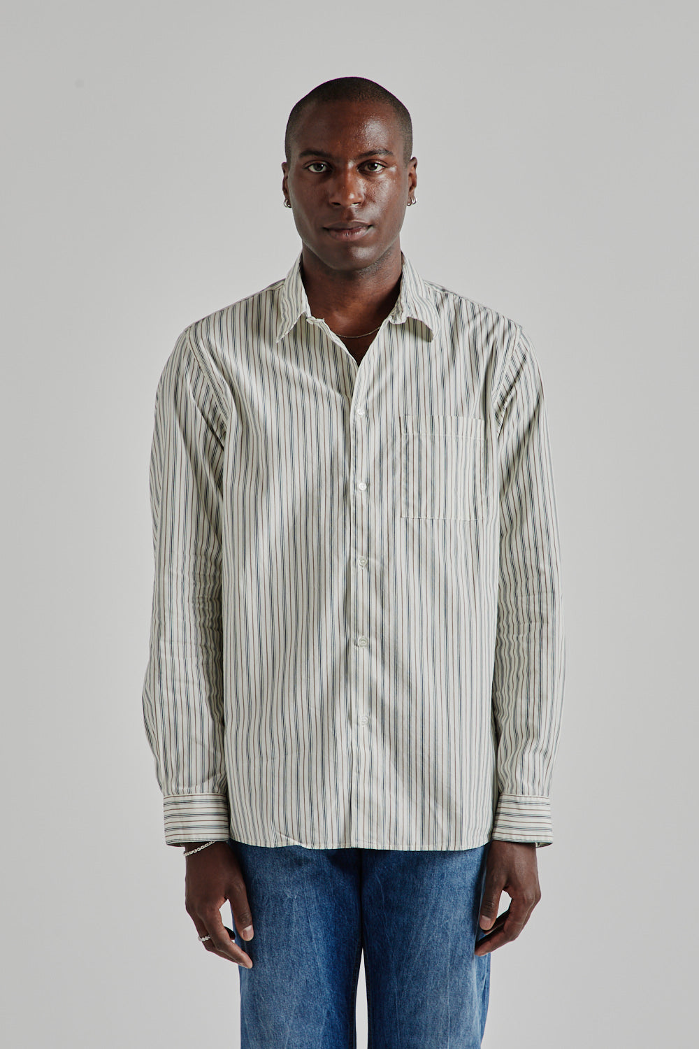 Another Aspect Shirt 3.0 In Green Stripes