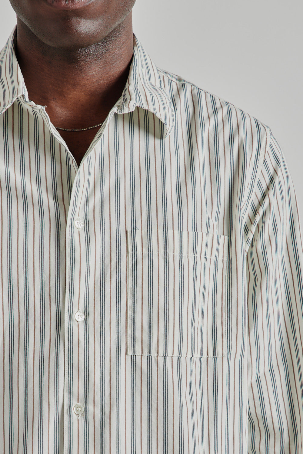 Another Aspect Shirt 3.0 In Green Stripes