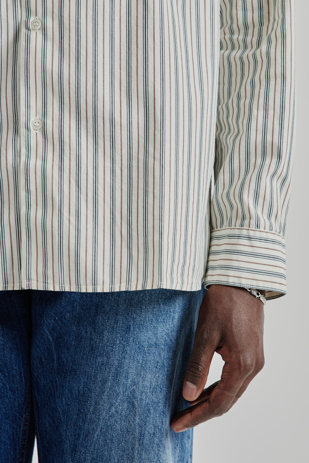Another Aspect Shirt 3.0 In Green Stripes