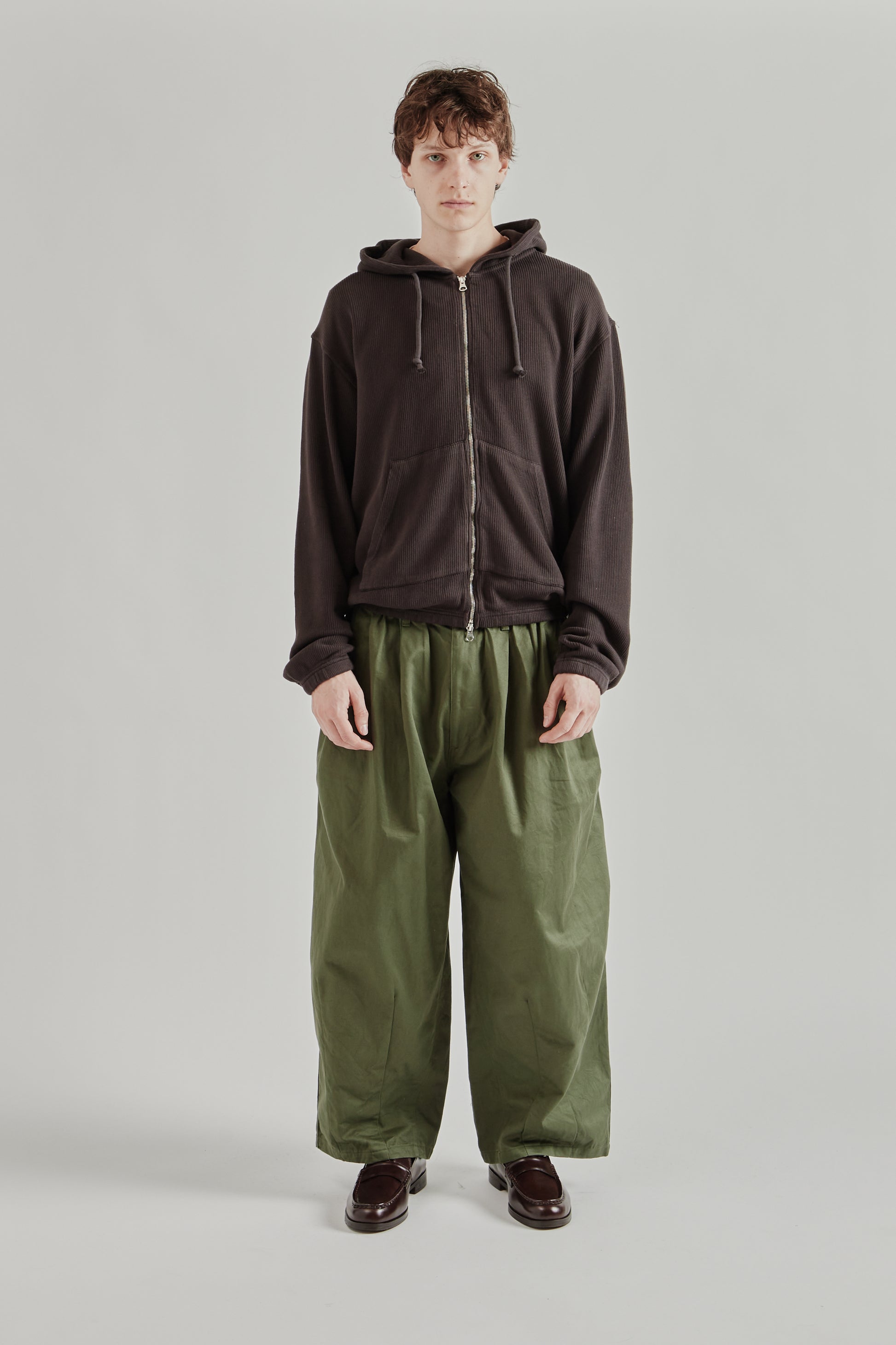 Another Aspect  SS26 Another Zip Hoodie 1.0 Dark Brown2075