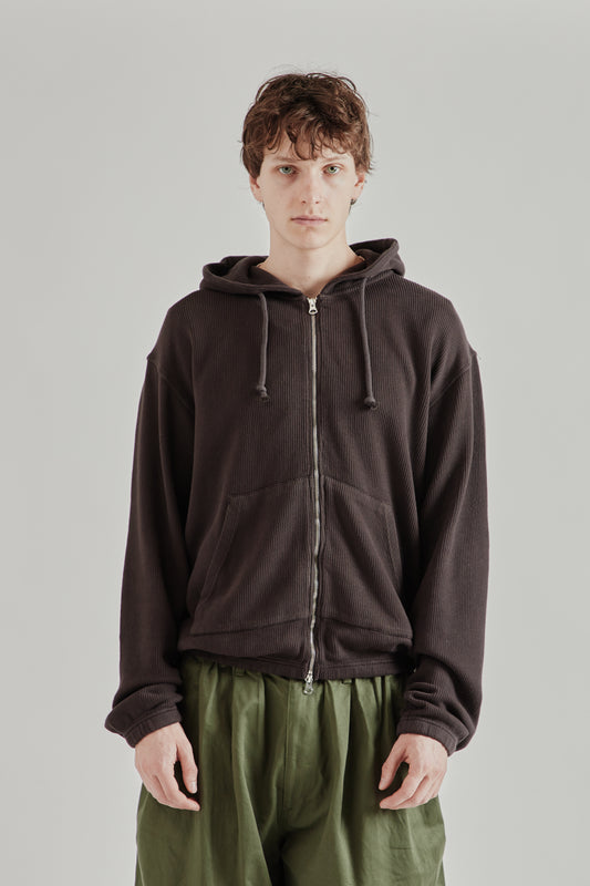 Another Aspect  SS26 Another Zip Hoodie 1.0 Dark Brown2078