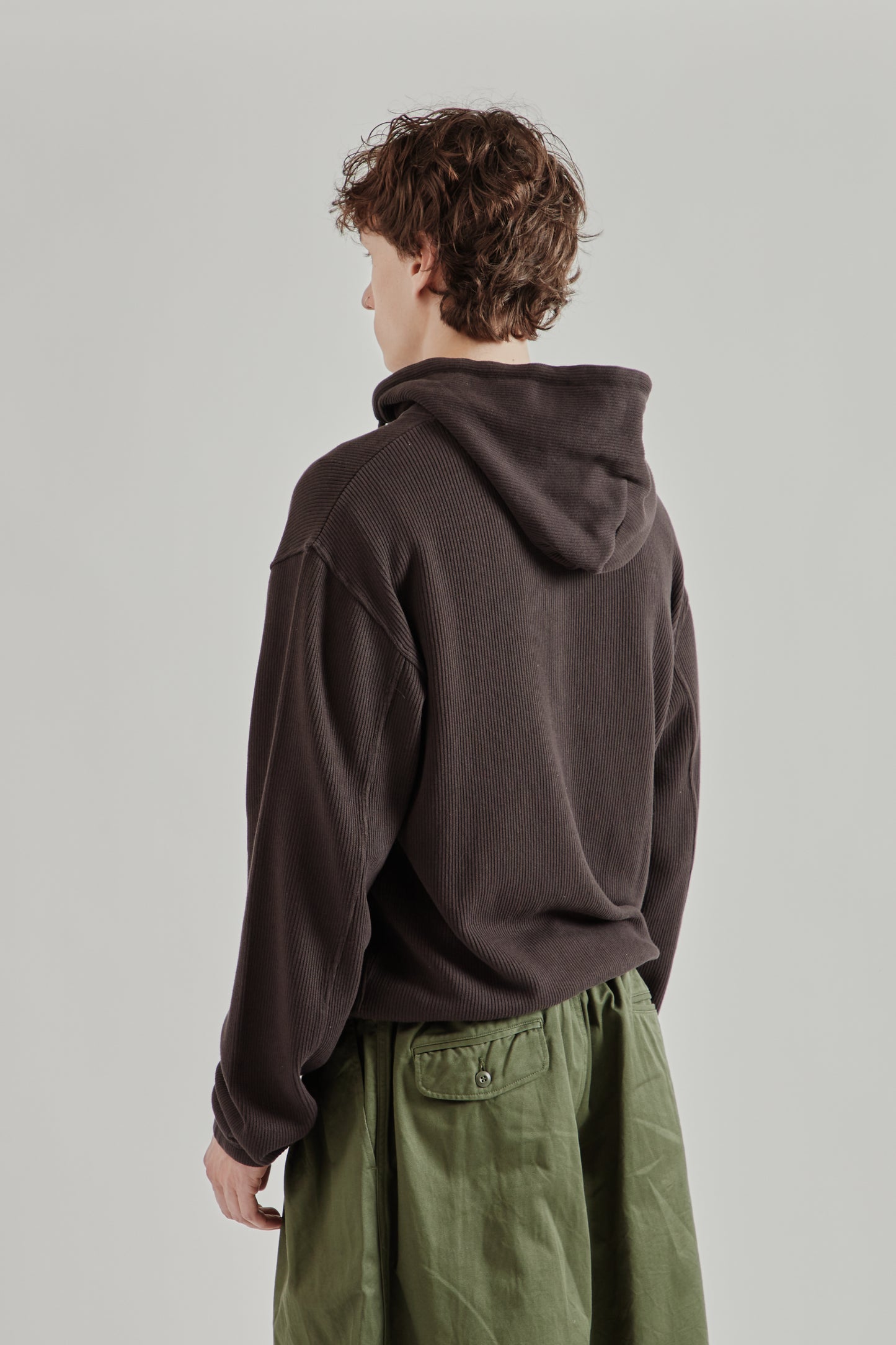 Another Aspect  SS26 Another Zip Hoodie 1.0 Dark Brown2086