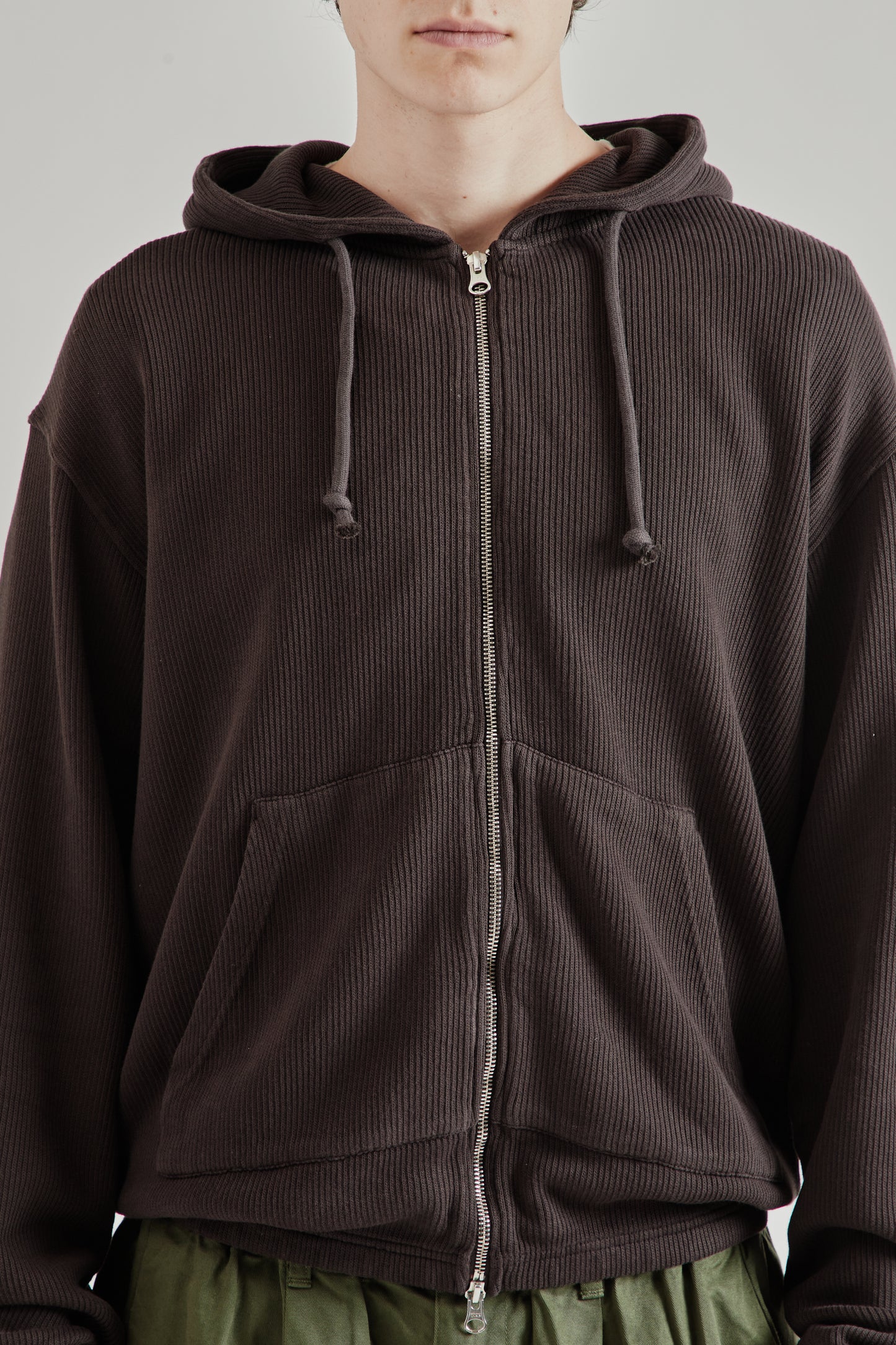 Another Aspect  SS26 Another Zip Hoodie 1.0 Dark Brown2090