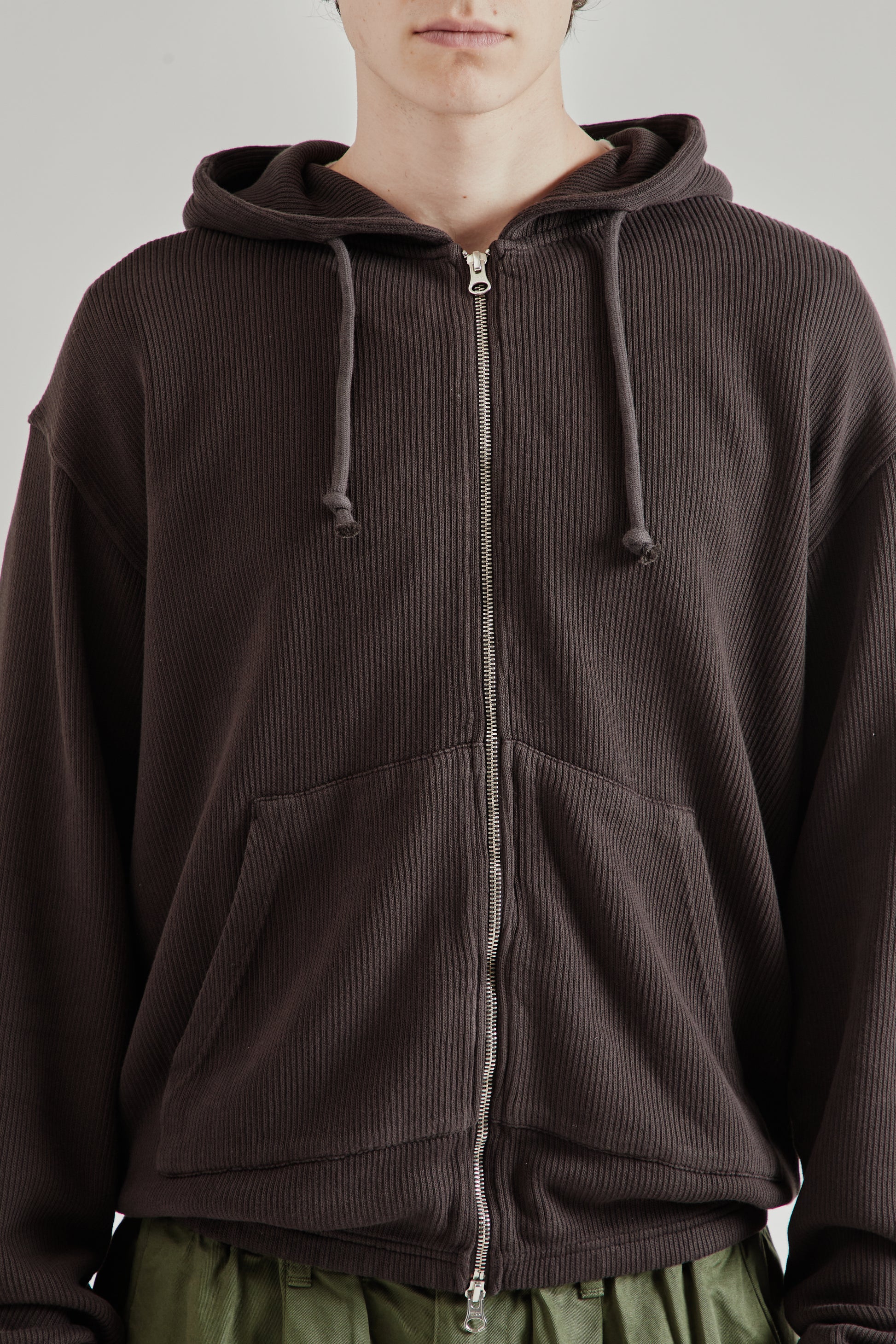 Another Aspect  SS26 Another Zip Hoodie 1.0 Dark Brown2090