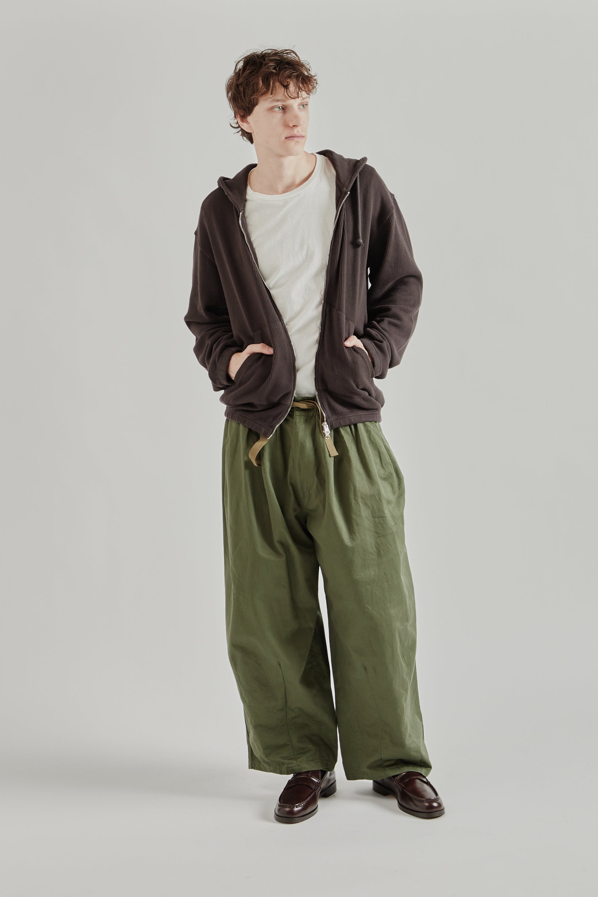 Another Aspect  SS26 Another Zip Hoodie 1.0 Dark Brown2099