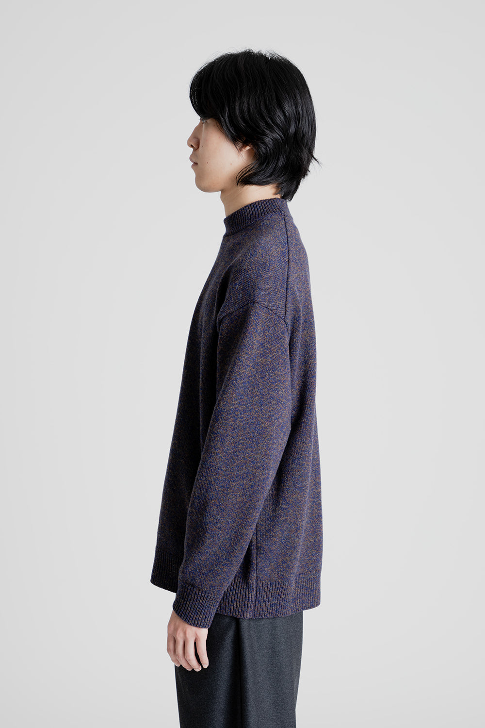 aton】WOOL MOULINE | MOCKNECK SWEATER - ニット/セーター