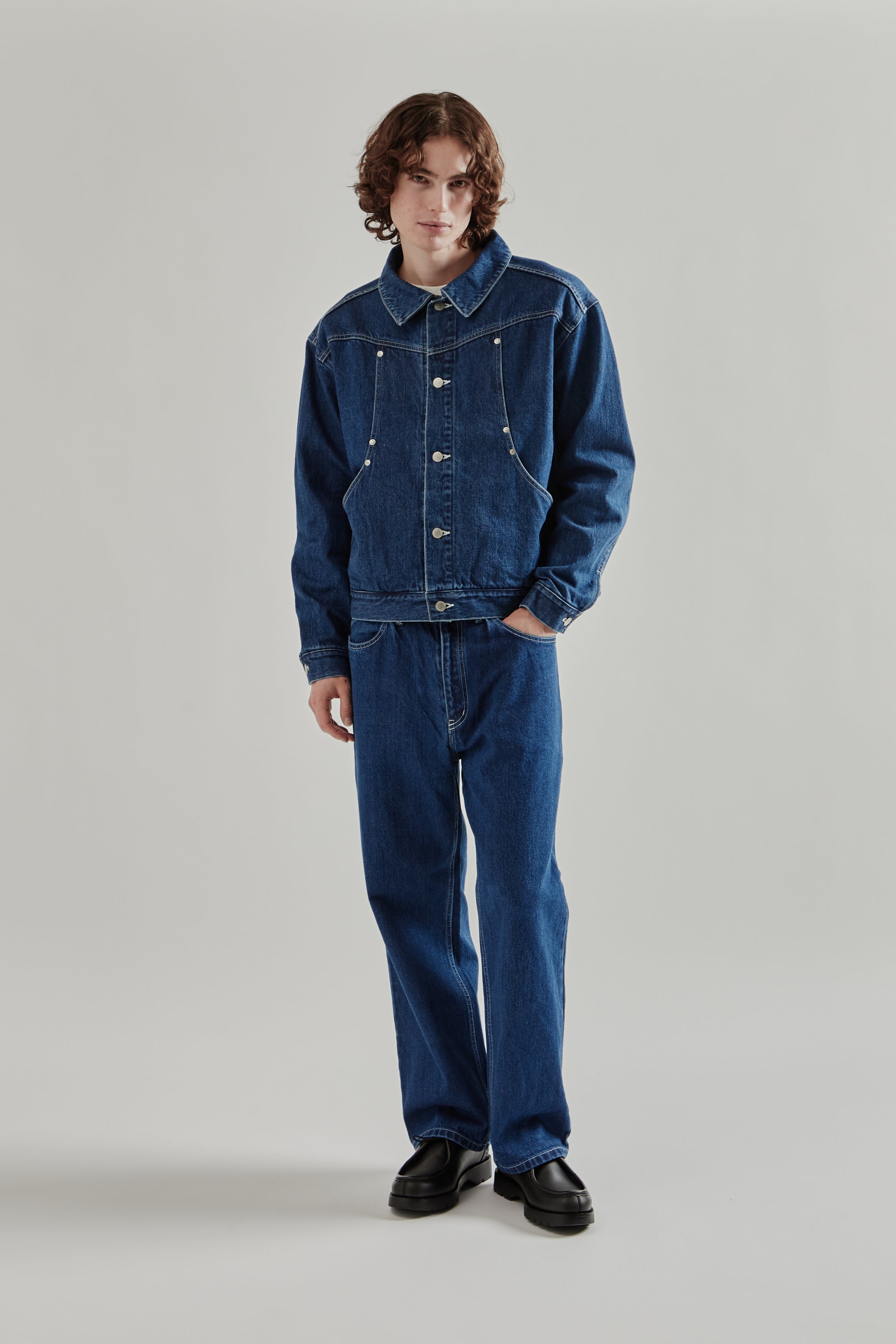 BAL Carb Pocket Washed Denim Jacket - Washed Indigo | Wallace
