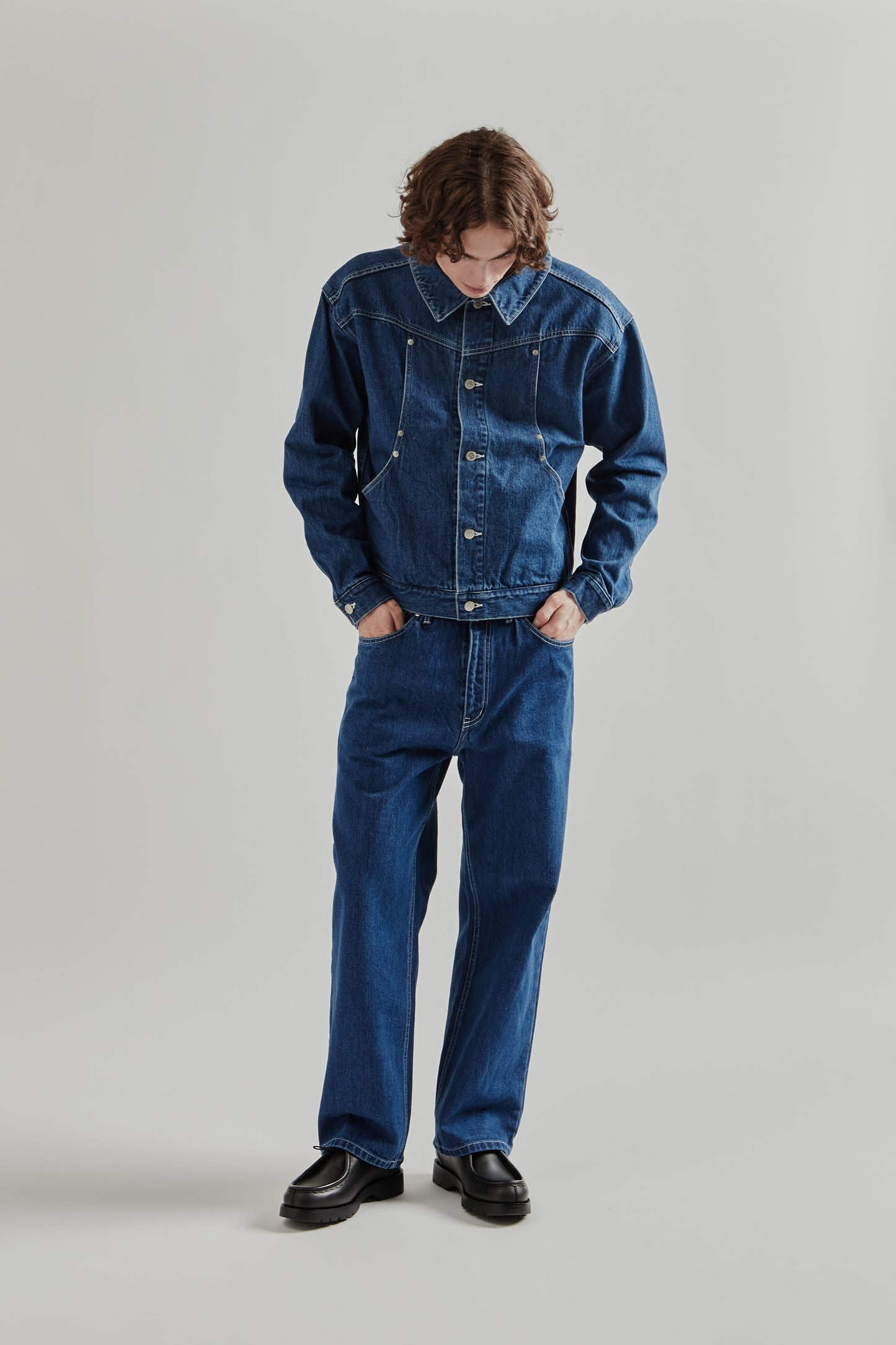 Carb Pocket Washed Denim Jacket - Washed Indigo