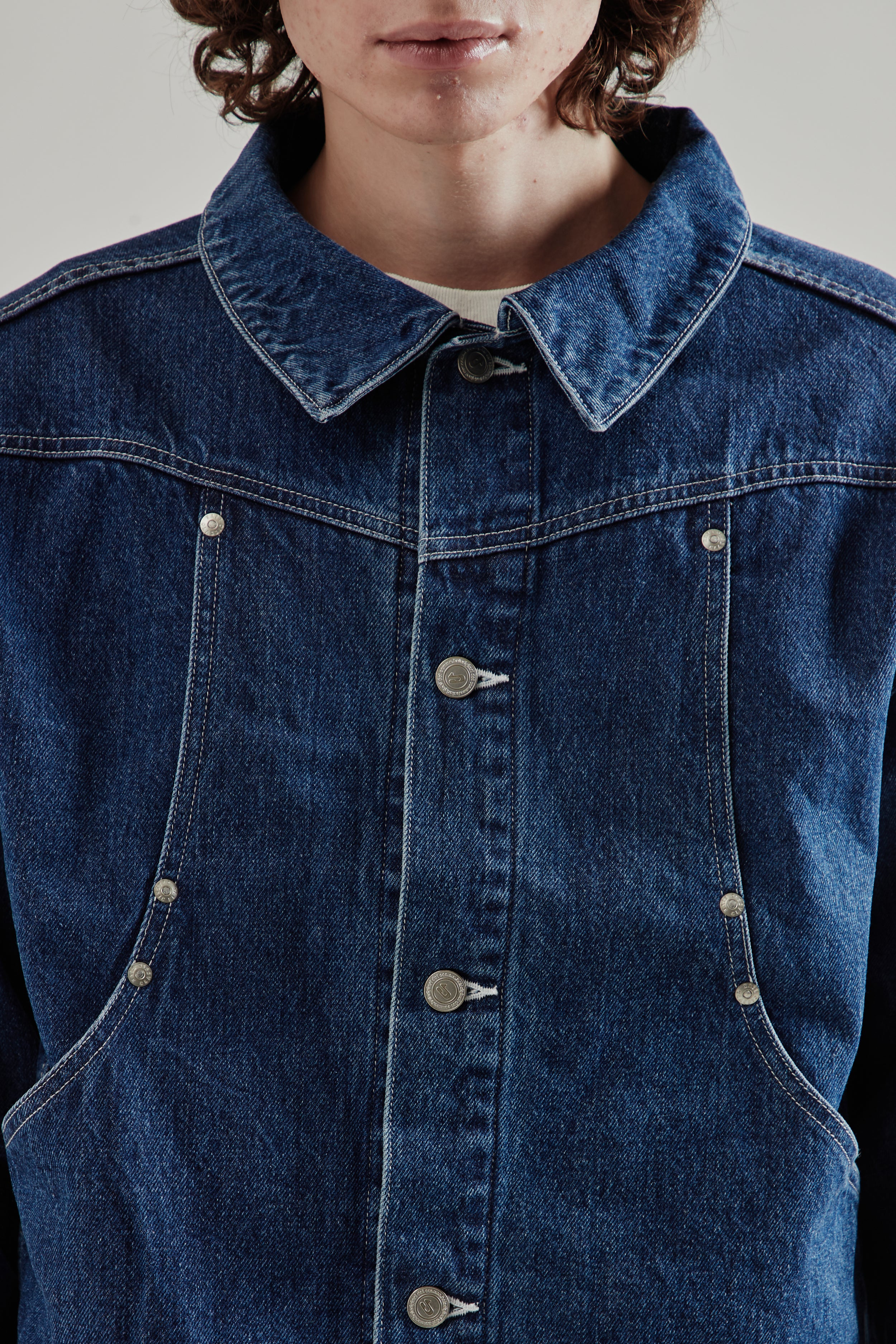 BAL Carb Pocket Washed Denim Jacket - Washed Indigo | Wallace