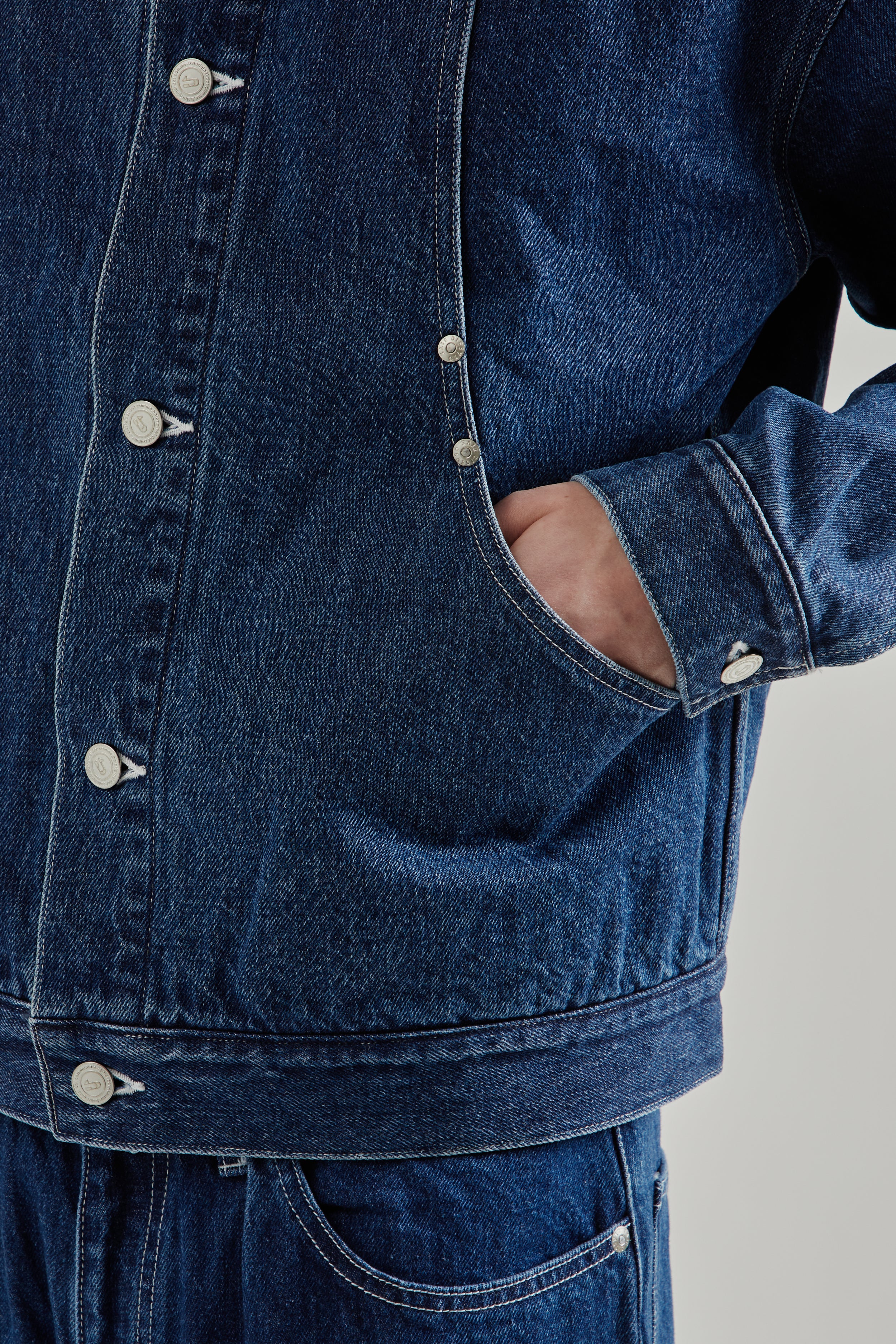 bal original バル CARB POCKET DENIM JACKET BAL Carb Pocket Washed Denim Jacket - Washed Indigo | Wallace