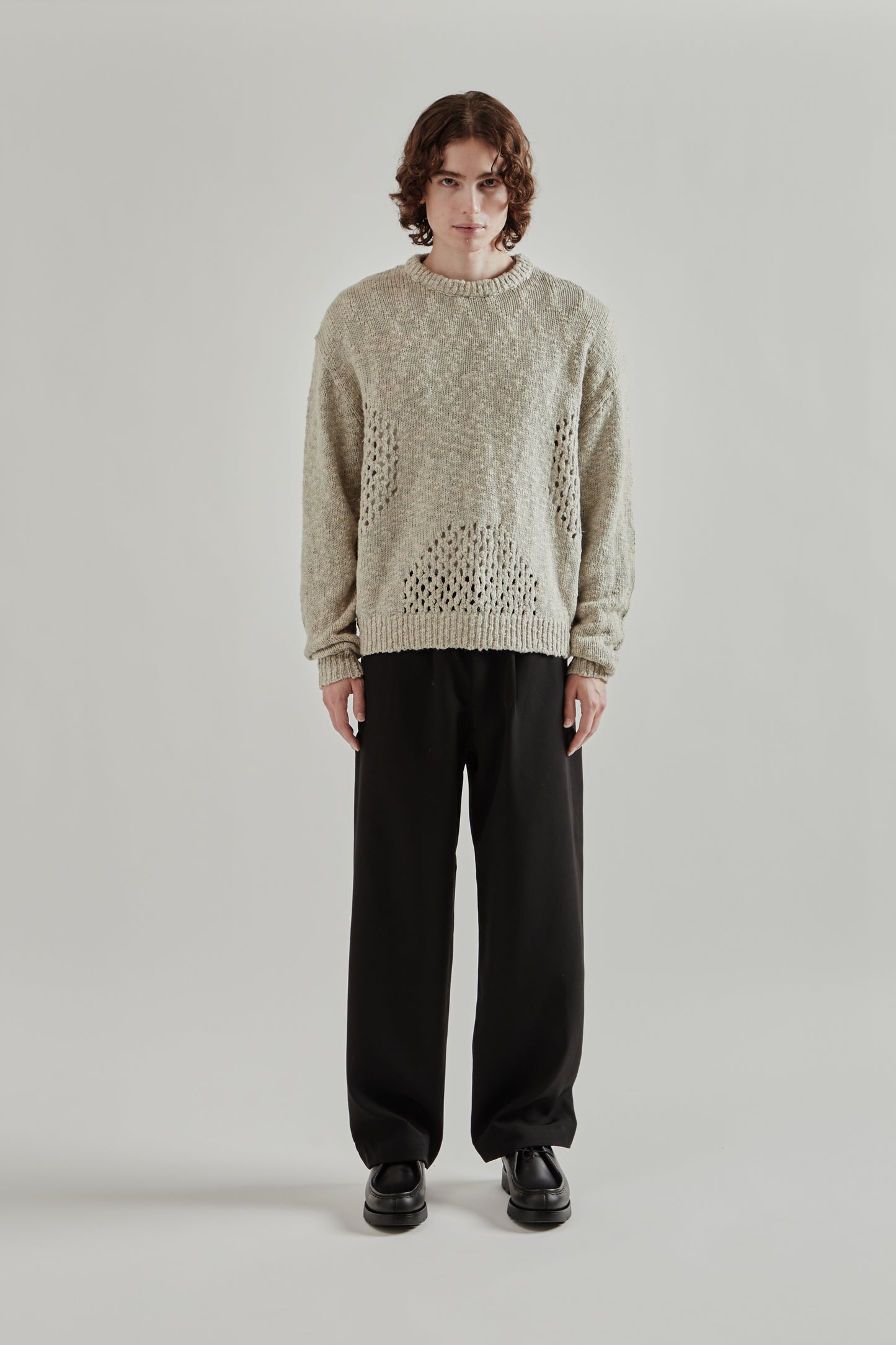 Ventilation Crewneck Sweater - Ivory