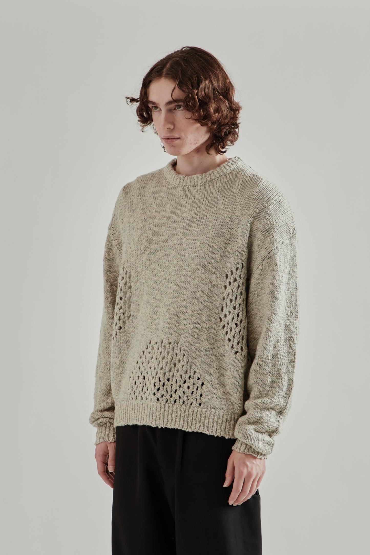 Ventilation Crewneck Sweater - Ivory